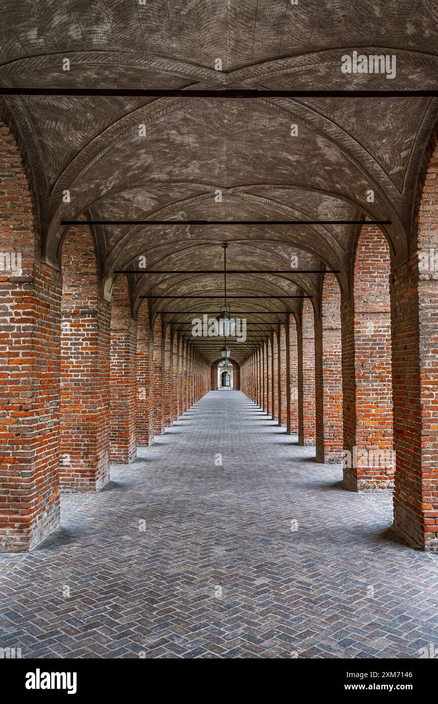 Degli Antichi Gallerie, Sabbioneta, italienische Renaissance-Stadt im Potal zwischen Parma und Mantua, Provinz Mantua, Lombardei, Italien, Europa Stockfoto
