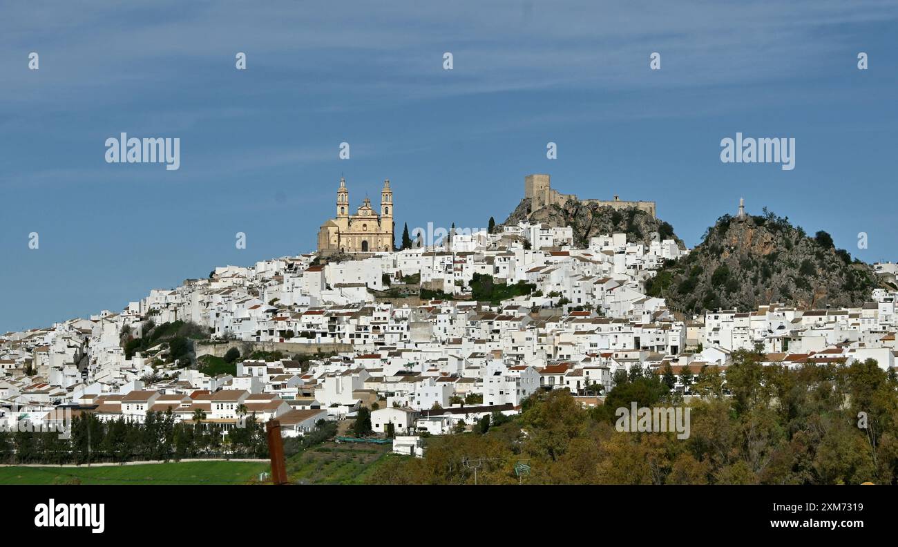 Olvera auf der Route der Weißen Dörfer, Andalusien, Spanien Stockfoto