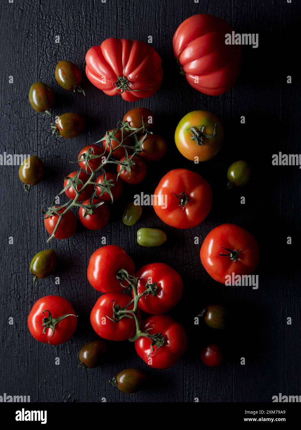 Verschiedene Arten von Tomaten Stockfoto