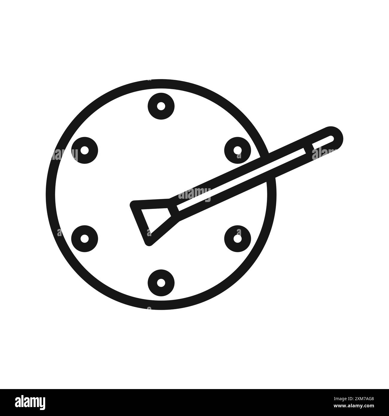 Farbpalette Symbol Schwarze Linie Art Vektor in Schwarzweiß Umriss Set Sammlung Zeichen Stock Vektor