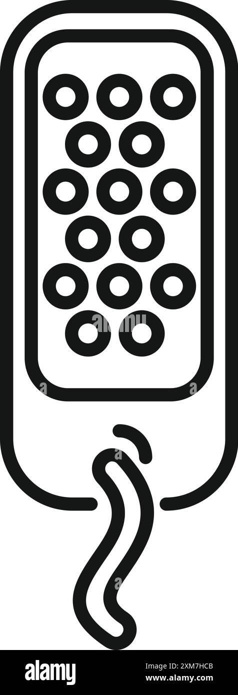 Haarwuchsgerät stimuliert Haarfollikel, fördert gesundes Haar und verhindert Haarausfall Stock Vektor