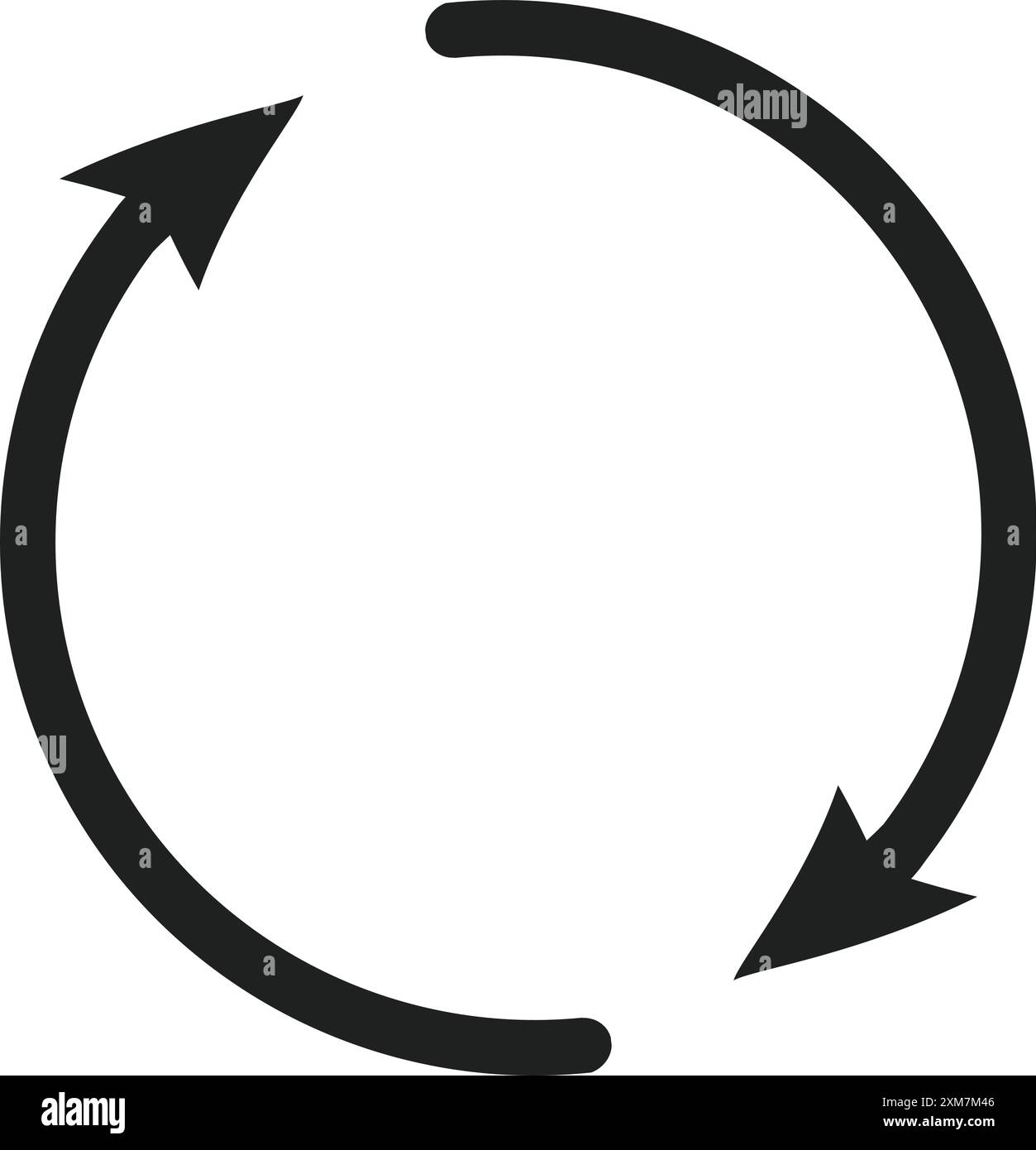 Pfeilzykluszeichen, Aktualisierungssymbol, Symbol Drehen, kreisförmiger Pfeil Stock Vektor