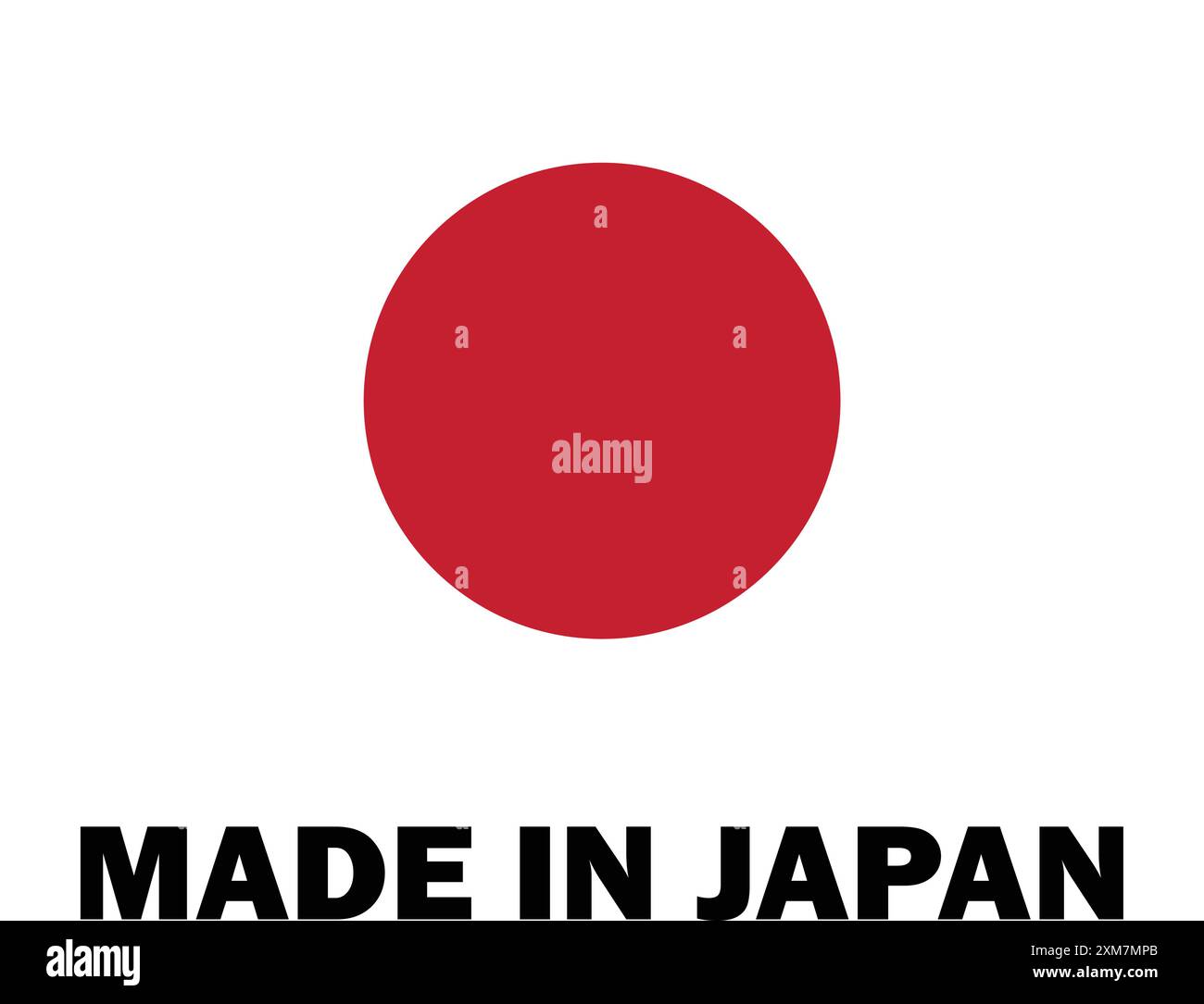 Made in japan, Made in japan, Fabrikschild, Produktsymbol, Made in japan Icon, Made in Japan mit Flagge Stock Vektor