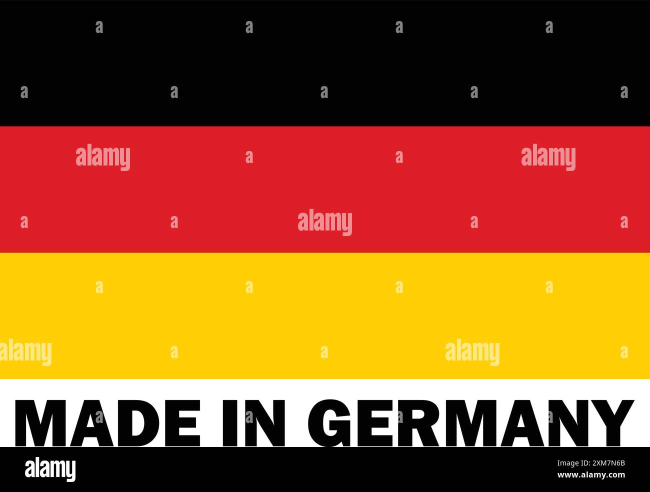 Made in Germany, Made in Germany, Fabrikschild, German Product Icon, Made in Germany Icon, Made in Germany mit Flagge Stock Vektor