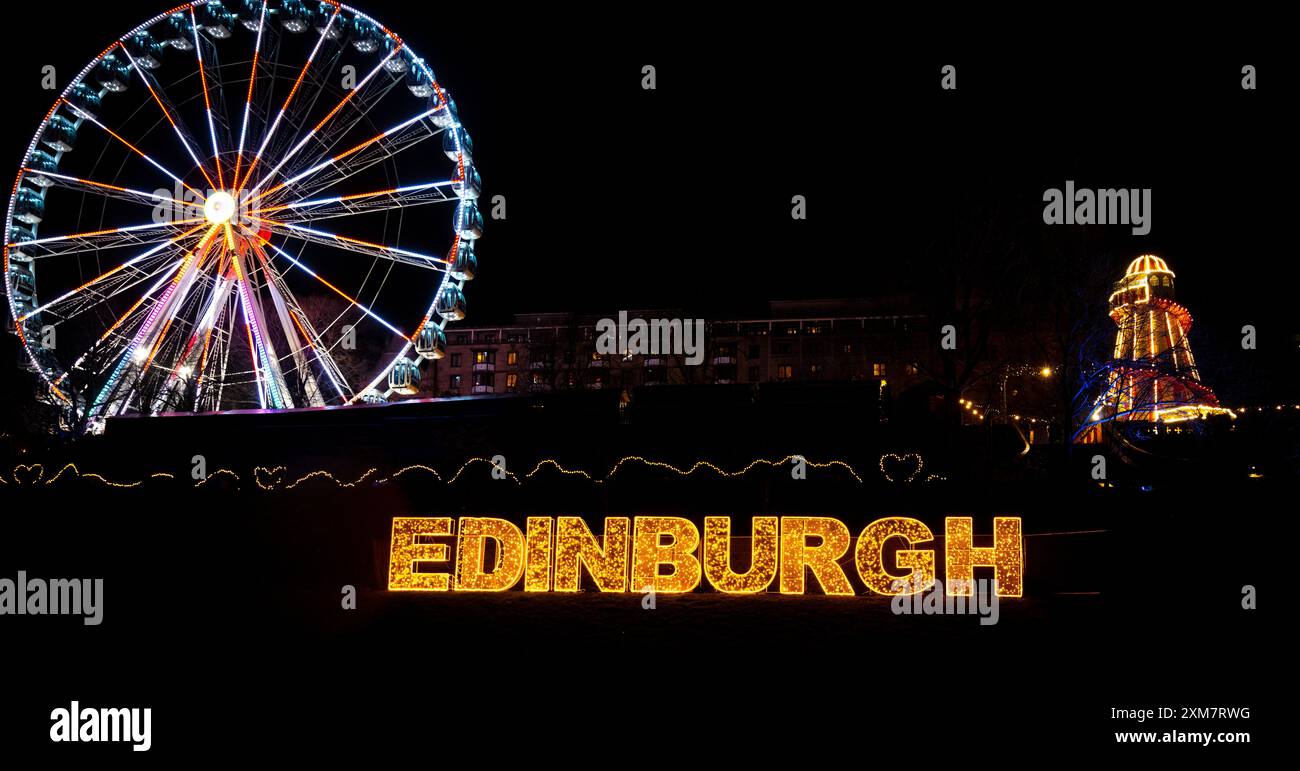 Edinburgh Christmas Market, Schottland Stockfoto