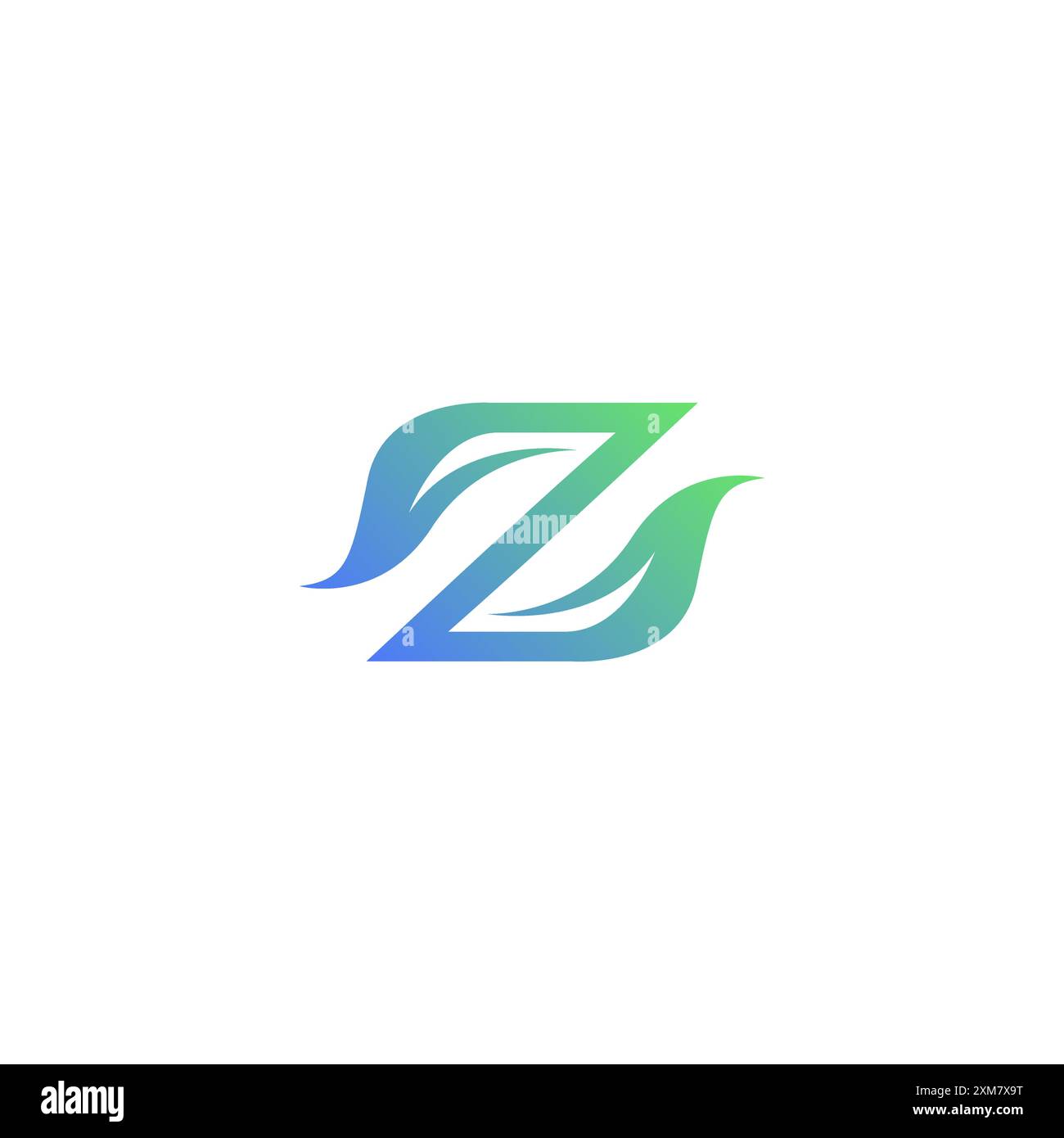 Letter Z Leaf Logo Vektor. Z-Symboldesign Stock Vektor