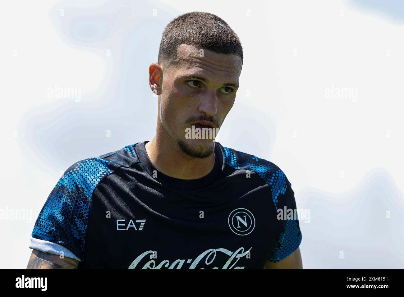 Napolys spanischer Verteidiger Rafa Marin während des Trainingslagers des SSC Napoli 2024-25 in Castel Di Sangro, Italien. Stockfoto