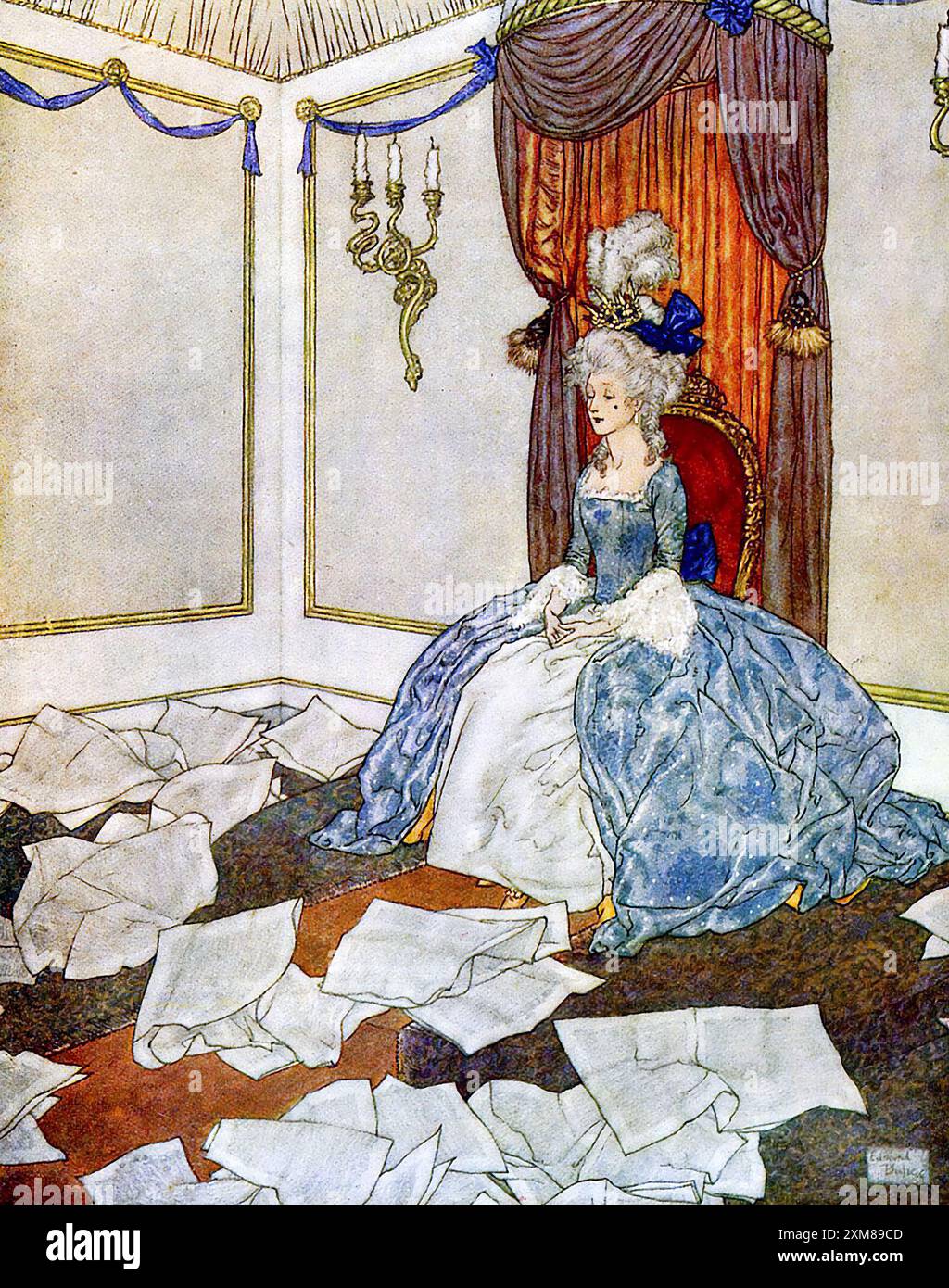 Die Schneekönigin des französischen Illustrators Edmund Dulac (* 1882–1953) aus den Geschichten von Hans Christian Andersen, 1911 Stockfoto