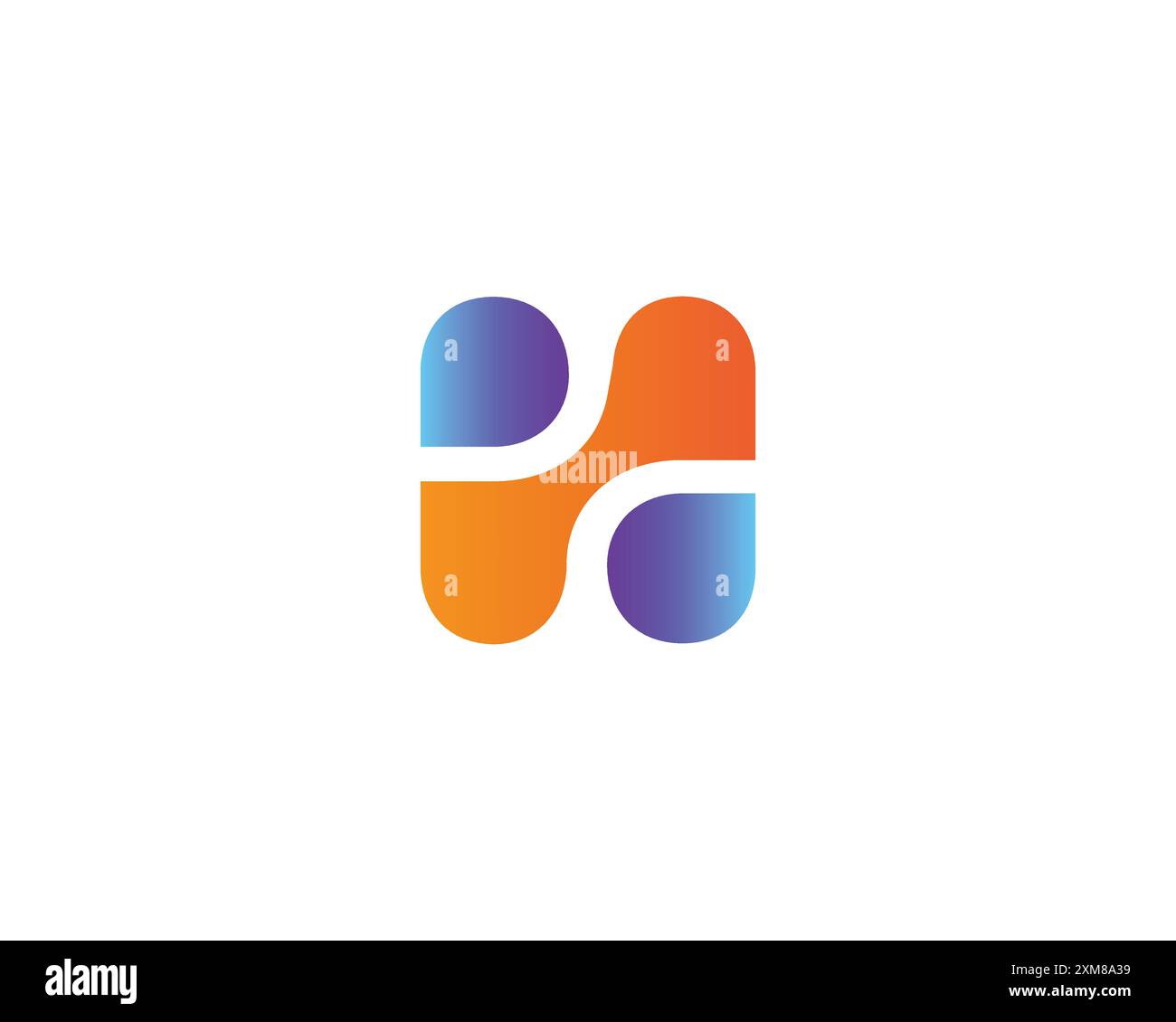 H Moderne Vektorvorlage mit Logo-Design Stock Vektor