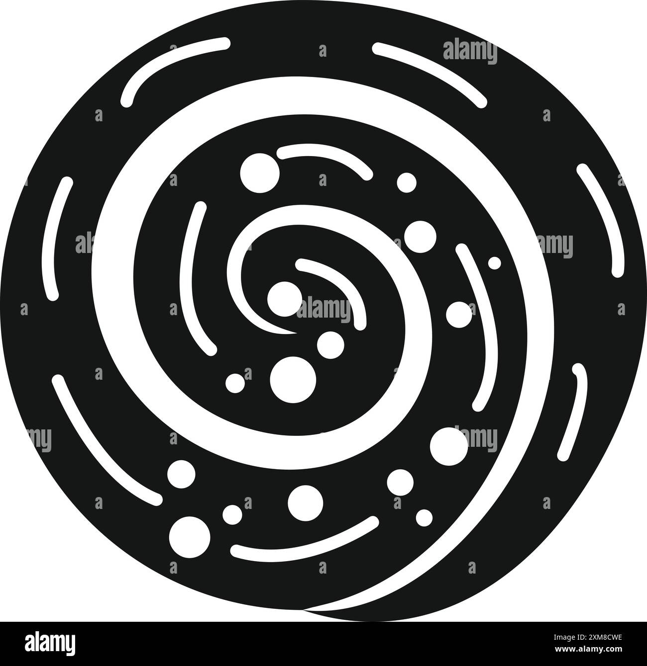 Abstrakte Schwarzweiß-Spiralform, drehbar, geeignet für Konzepte wie Hypnose, Illusion und Bewegung Stock Vektor