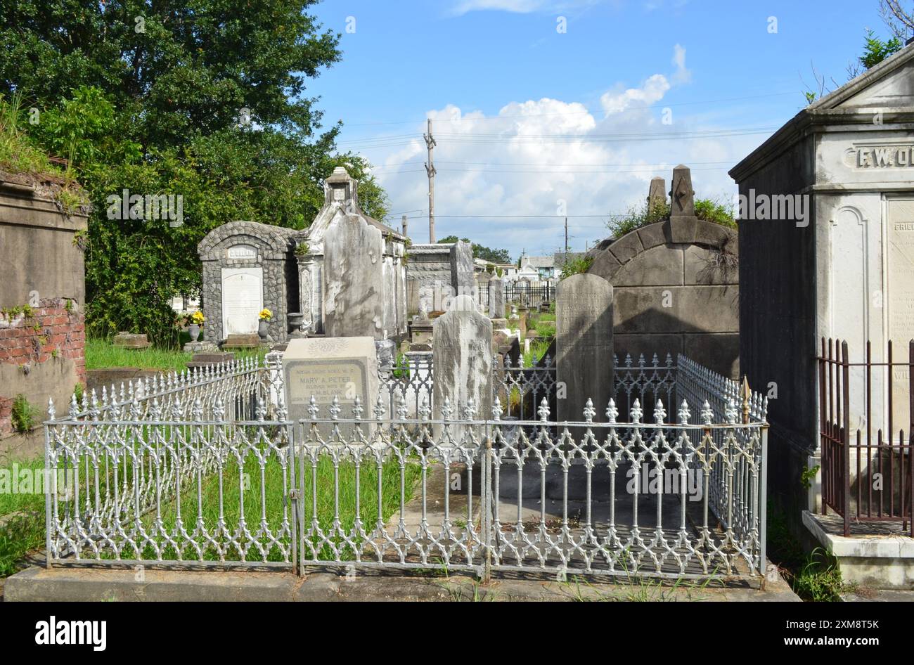 New Orleans, Lafayette Cemetery Nr. 2 über dem Boden Grabstätten Stockfoto