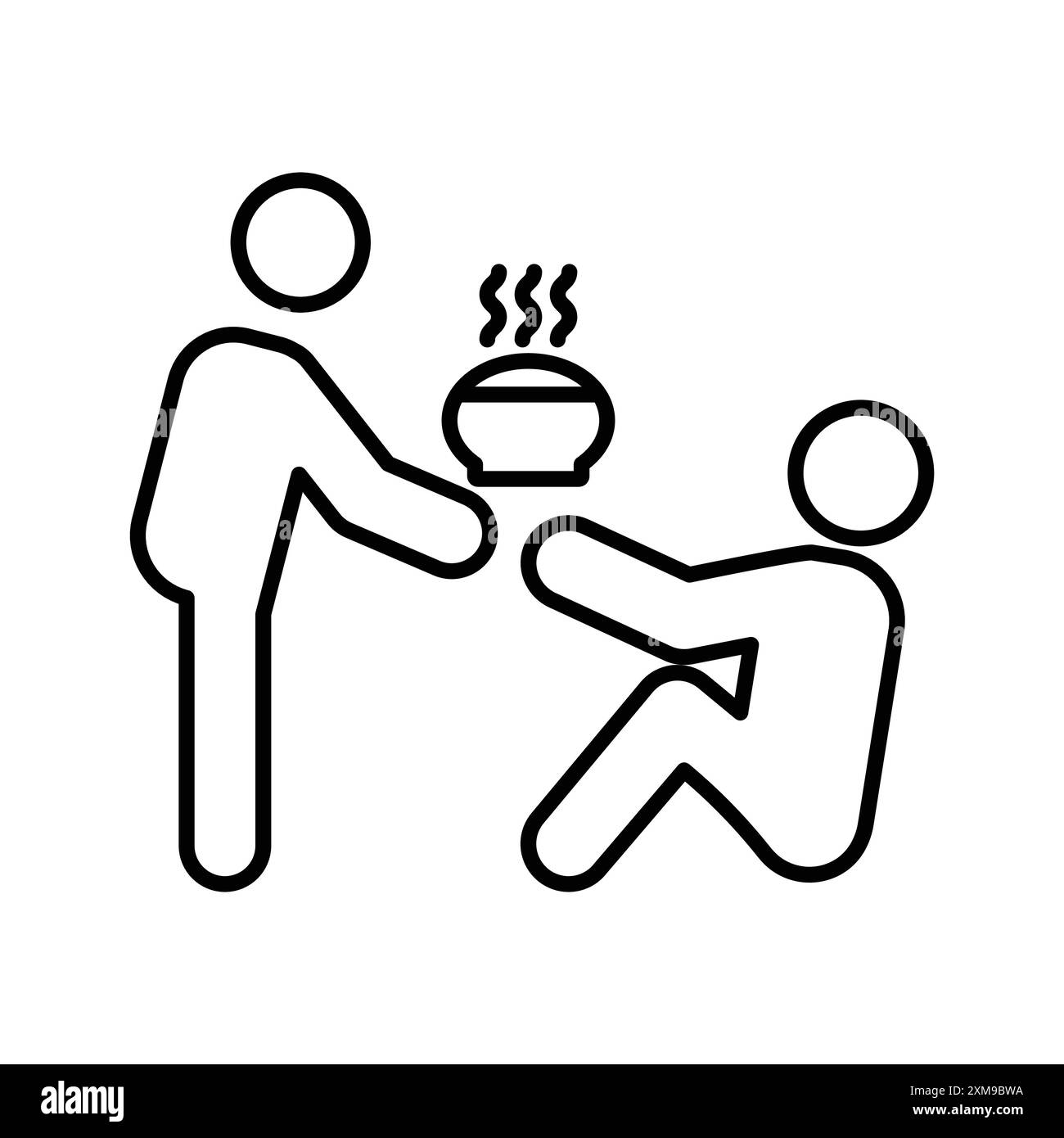 Set mit linearen Logomarken in Schwarz-weiß für Web-Zwecke Stock Vektor