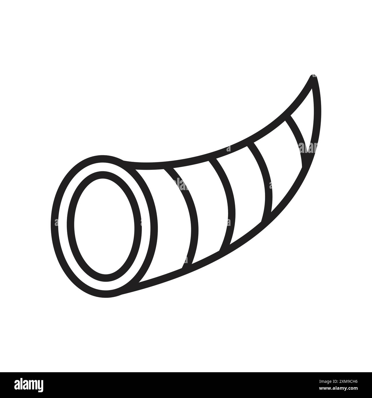 Cornucopia Icon Kollektion mit linearen Logomarken in Schwarz und weiß für Web Stock Vektor