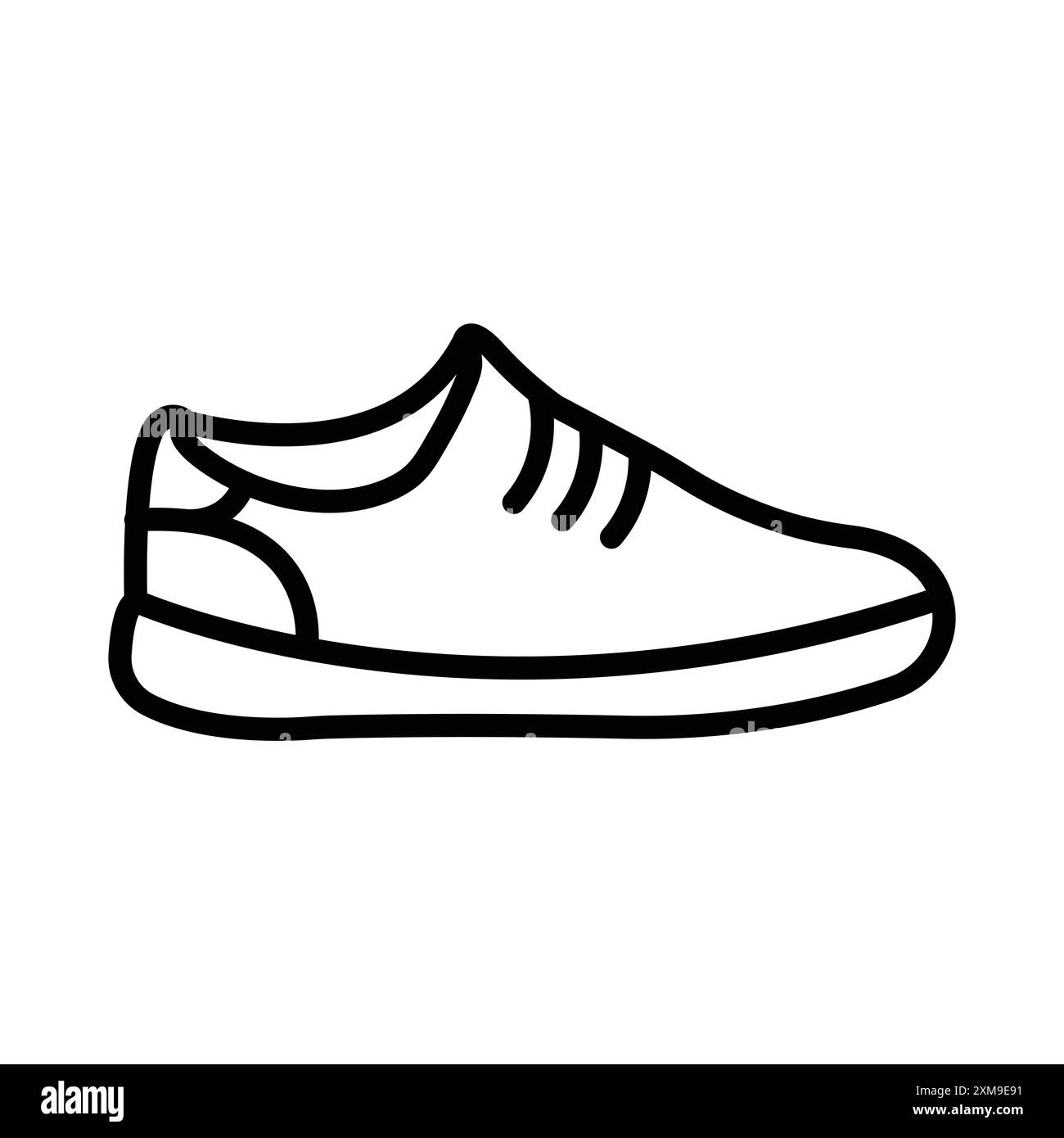 Sneaker-Schuh Icon SET-Kollektion mit linearem Logo in Schwarz und weiß für Web Stock Vektor