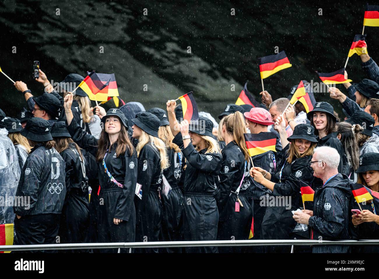 PARIS, FRANKREICH - 26. JULI 2024: Eröffnungszeremonie der Olympischen Spiele 2024 Stockfoto