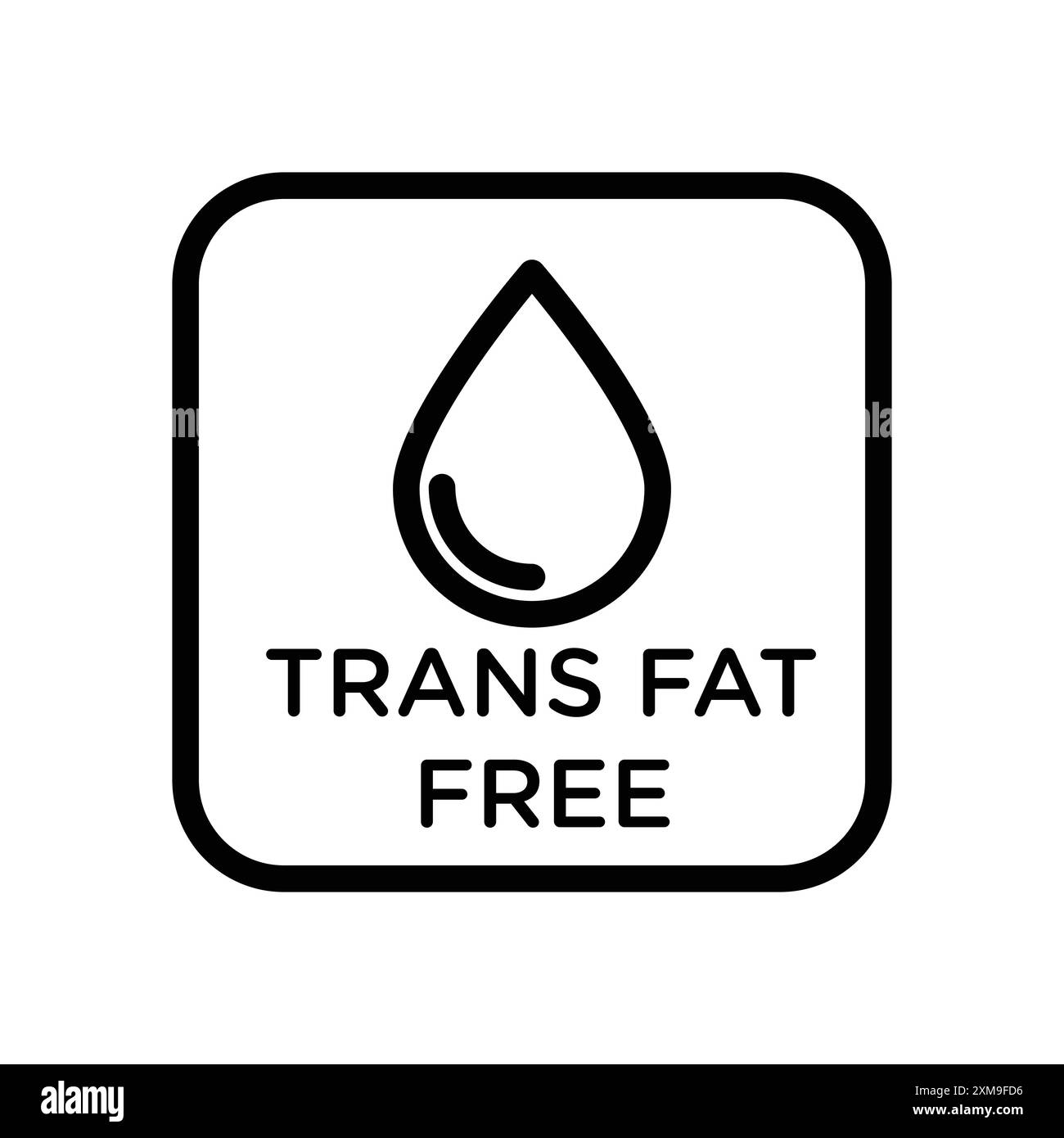 Transfettfreie Icon-Kollektion mit linearen Logomarken in Schwarz und weiß für Web Stock Vektor