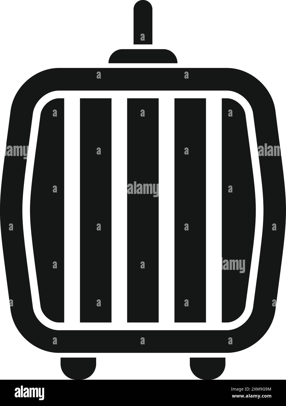 Die schwarze Silhouette einer Seilbahn, die einen Berg hinauffährt Stock Vektor