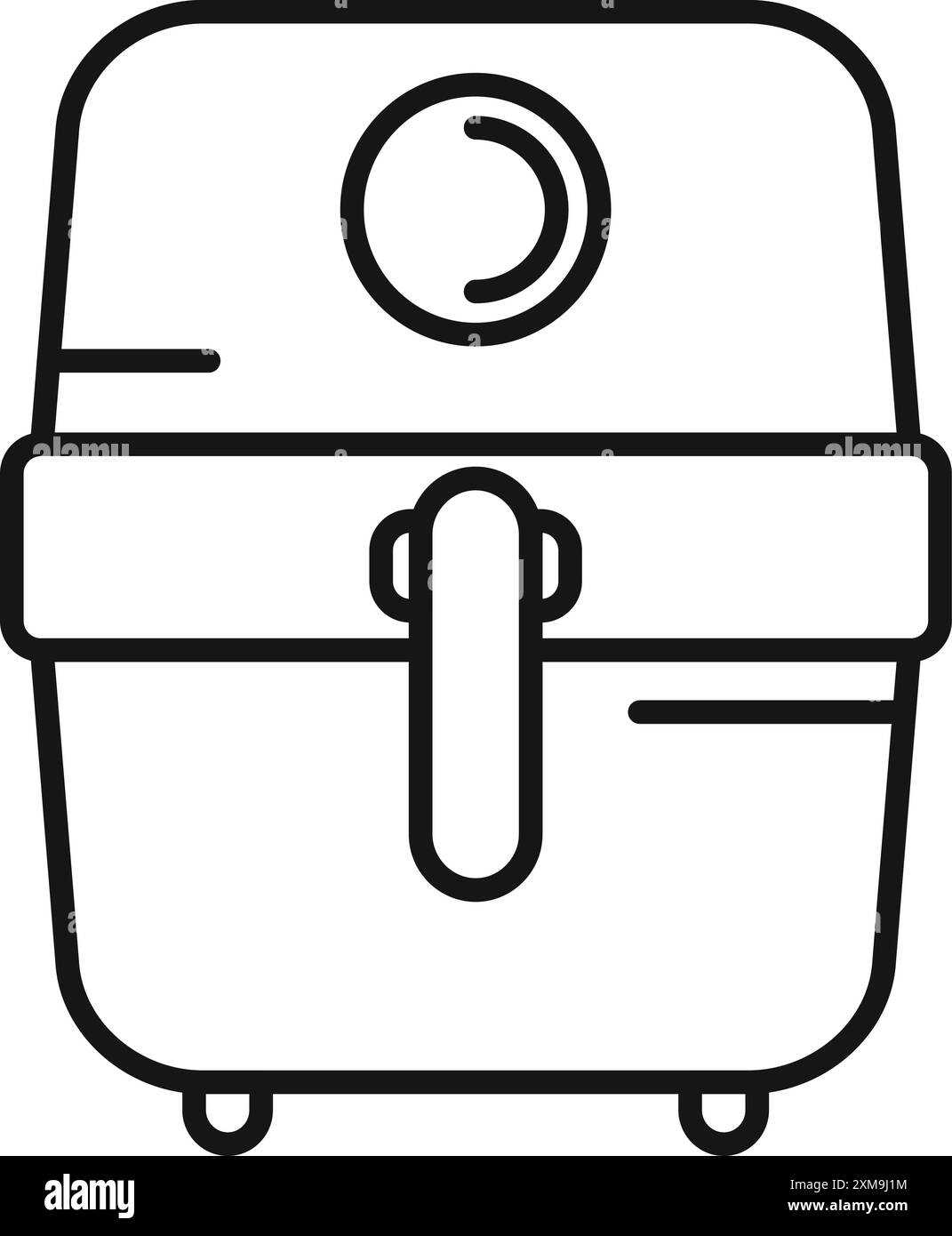 Neue moderne Fritteuse zum Kochen in schlichtem Schwarz-weiß-Design Stock Vektor