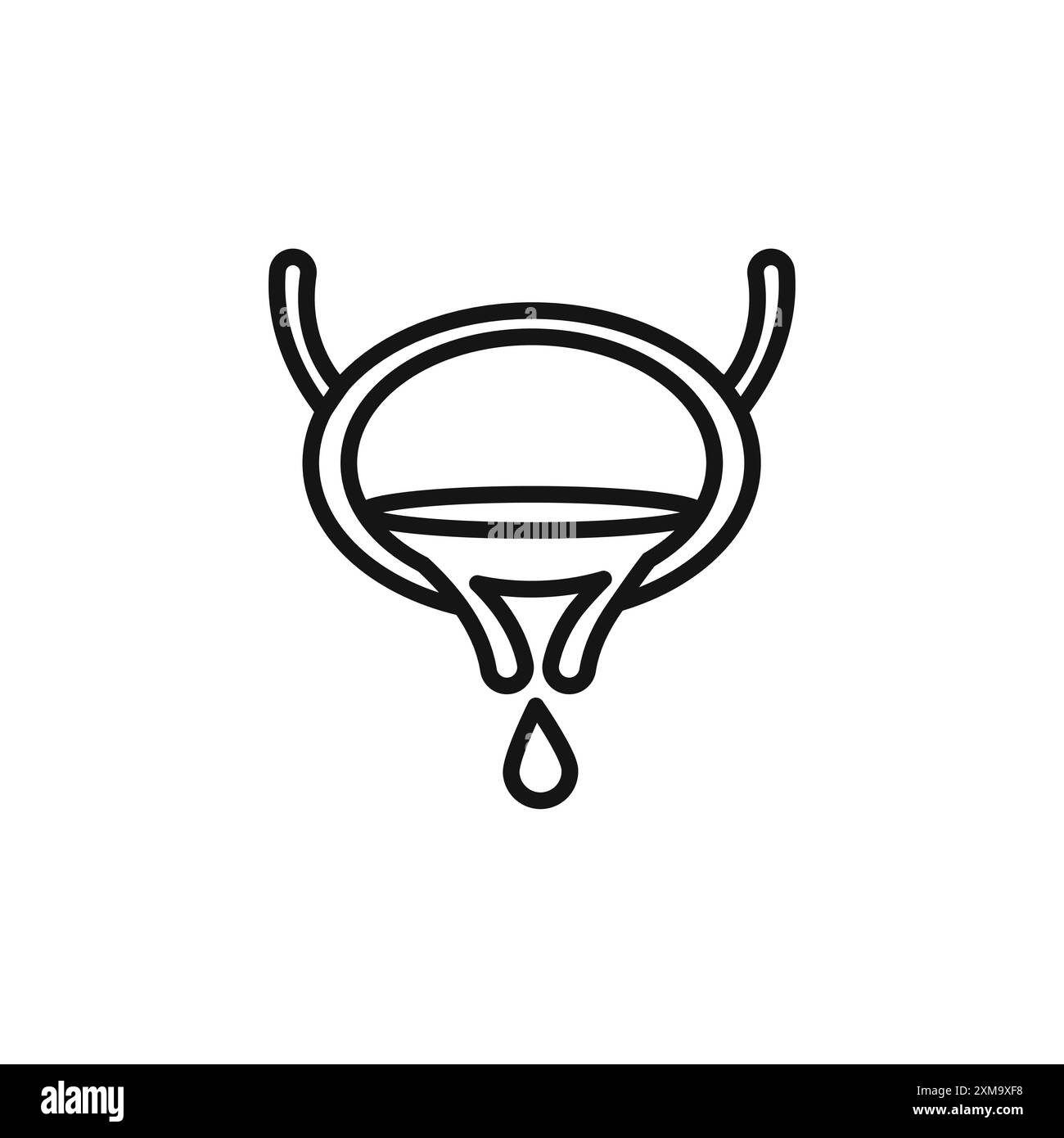 Bladder Flush icon Outline Kollektion oder Set in Schwarz-weiß-Kontur Stock Vektor