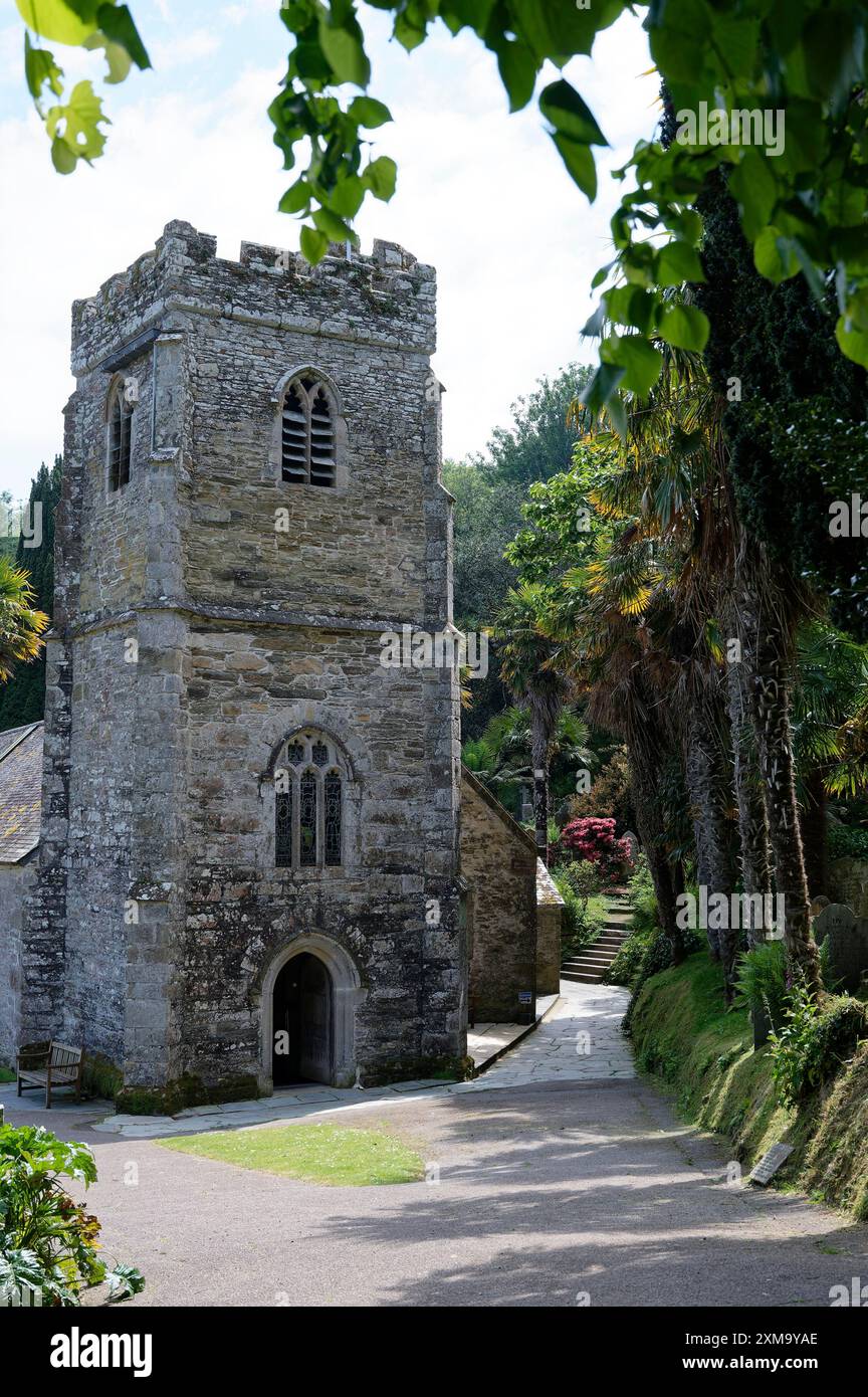 St. Just-in-Roseland Church, Saint Just in Roseland, England, Großbritannien Stockfoto