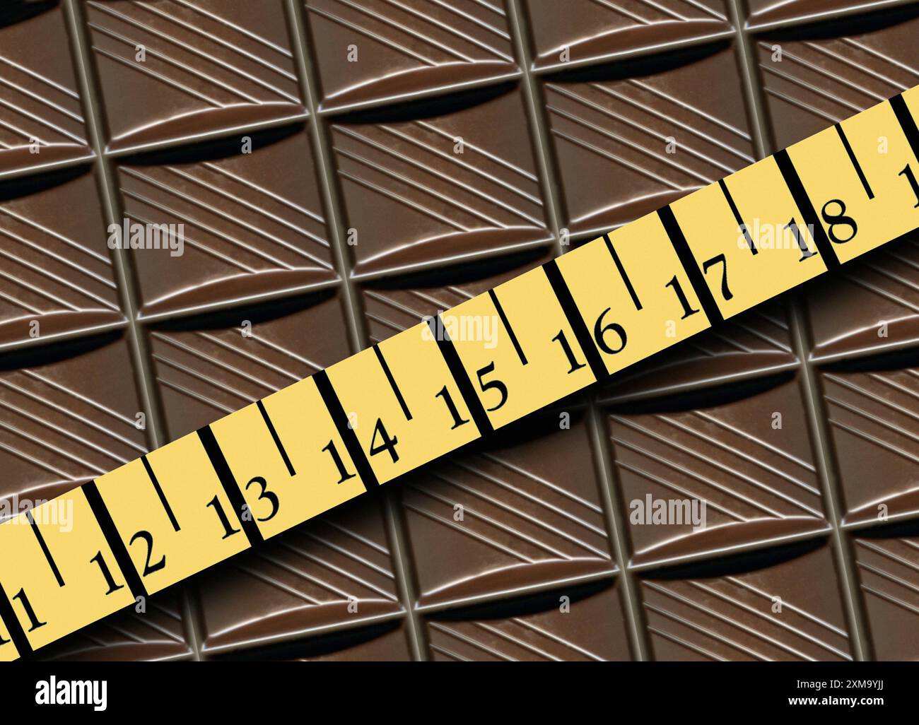 Ungesunde Ernährung, konzeptuelle Illustration. Stockfoto