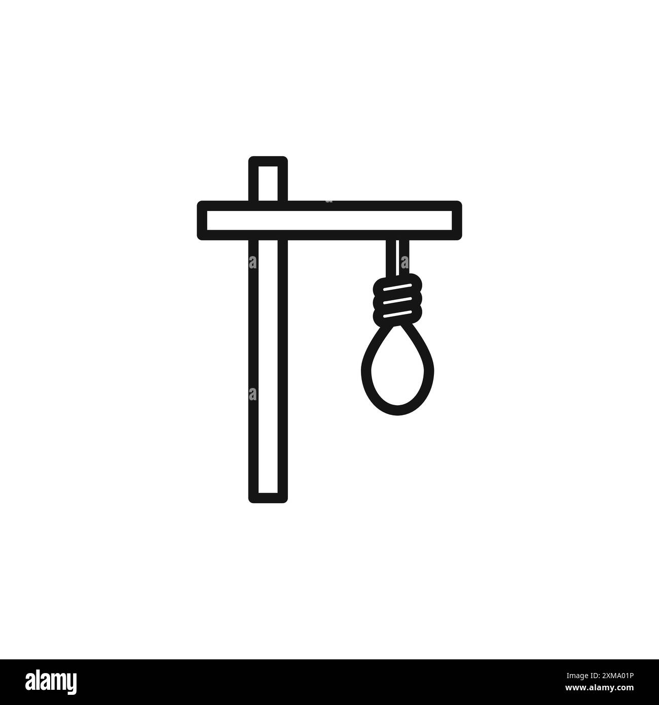 Galgen-Symbol (2) Kontur-Sammlung oder in Schwarzweiß-Kontur gesetzt Stock Vektor