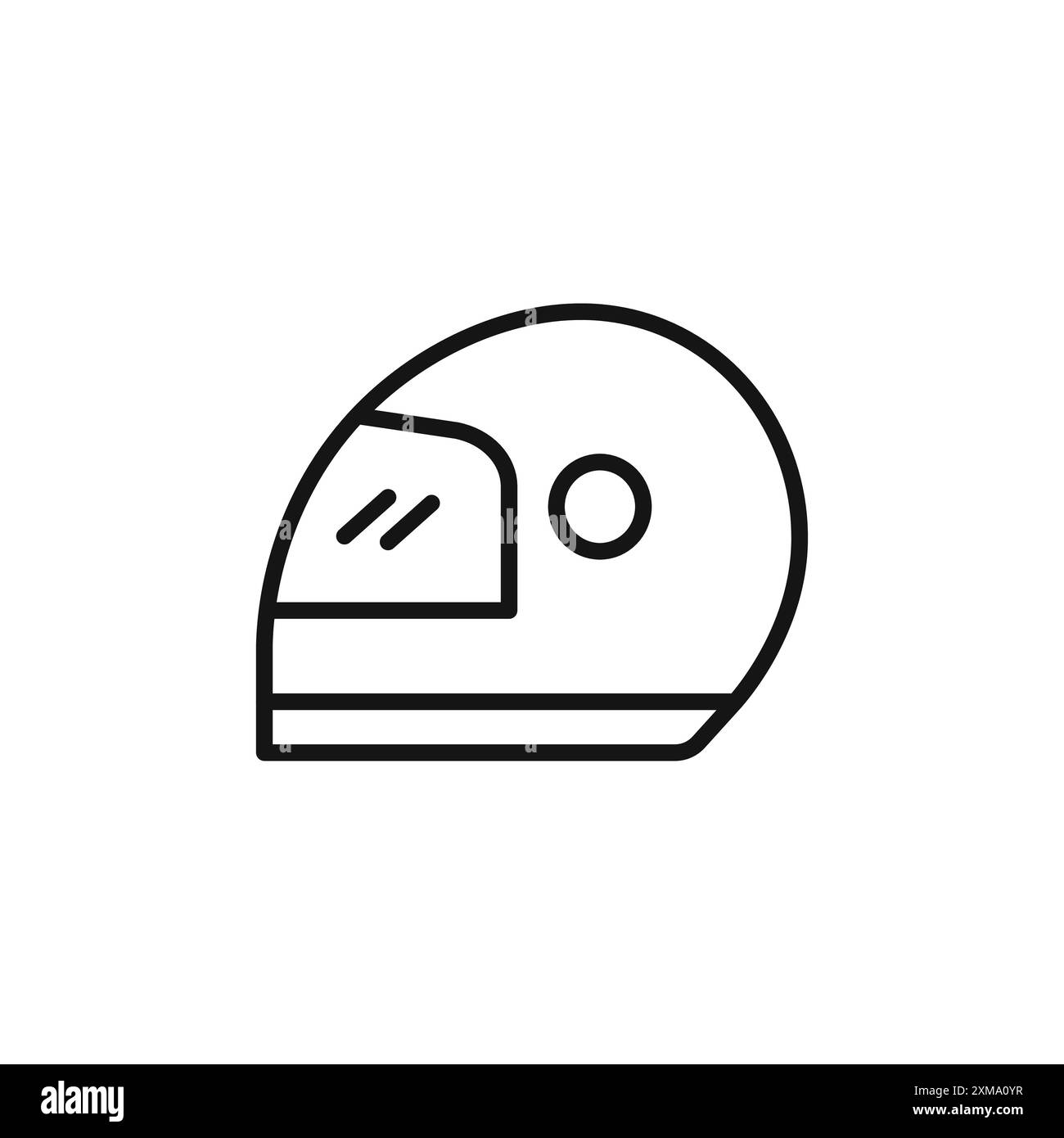 Helm Icon Outline Kollektion oder Set in Schwarz-weiß-Kontur Stock Vektor