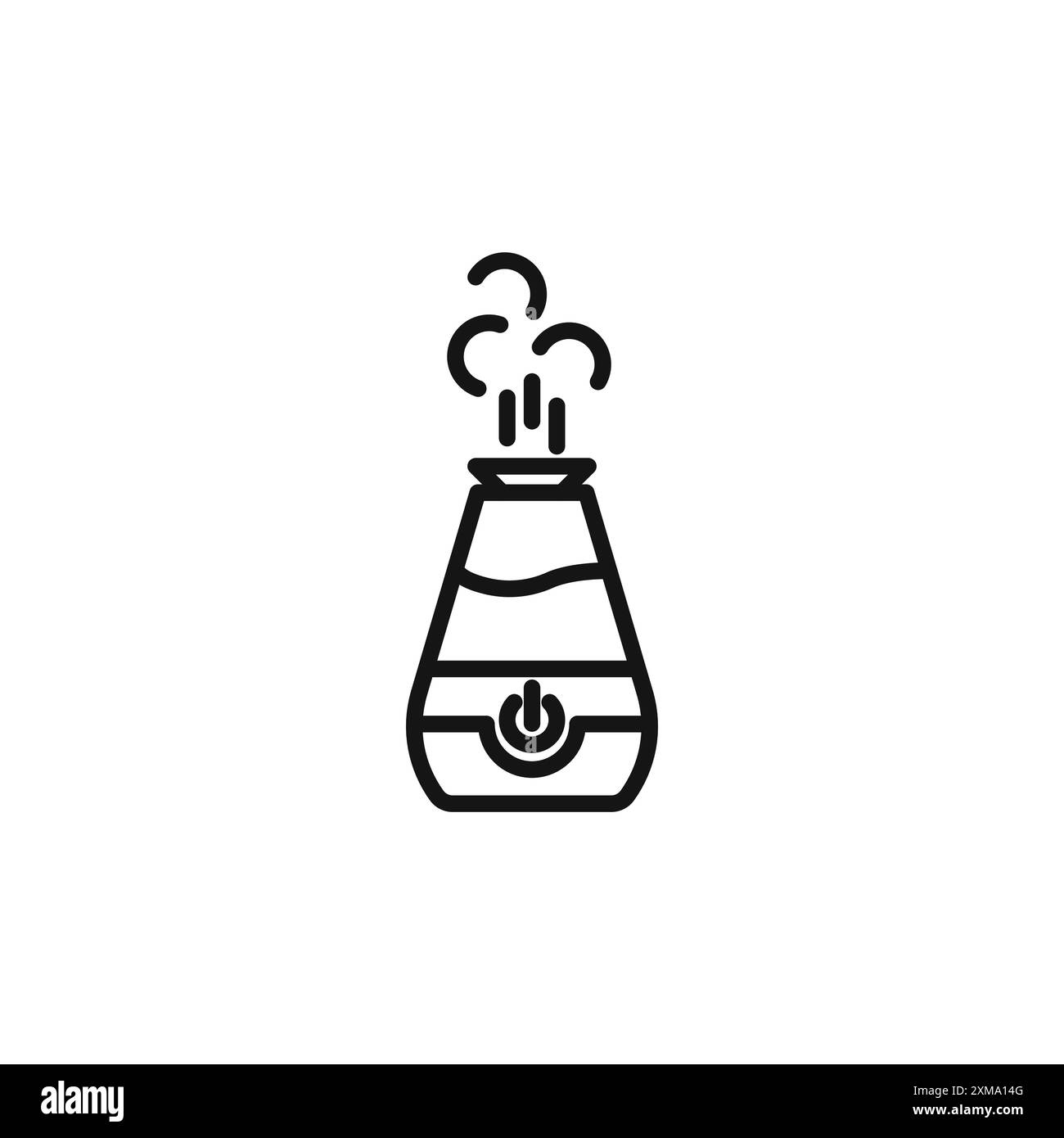 Symbol Luftbefeuchter umreißen Sammlung oder Set in Schwarzweiß-Umrandung Stock Vektor