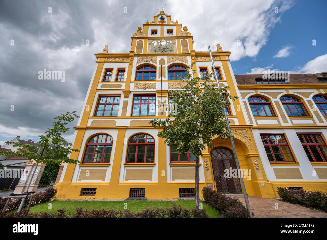 Luitpold Primary School, 1901 im Jugendstil erbaut, Memmelsdorfer Str. 7A, Bamberg, Oberfranken, Bayern, Deutschland Stockfoto