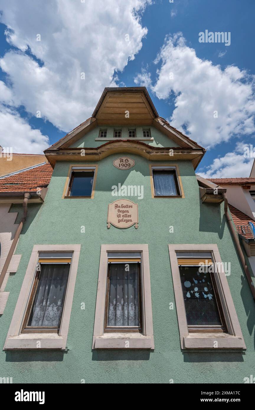 Jugendstilhaus, Baujahr 1909, Bamberg, Mittelfranken, Bayern, Deutschland Stockfoto