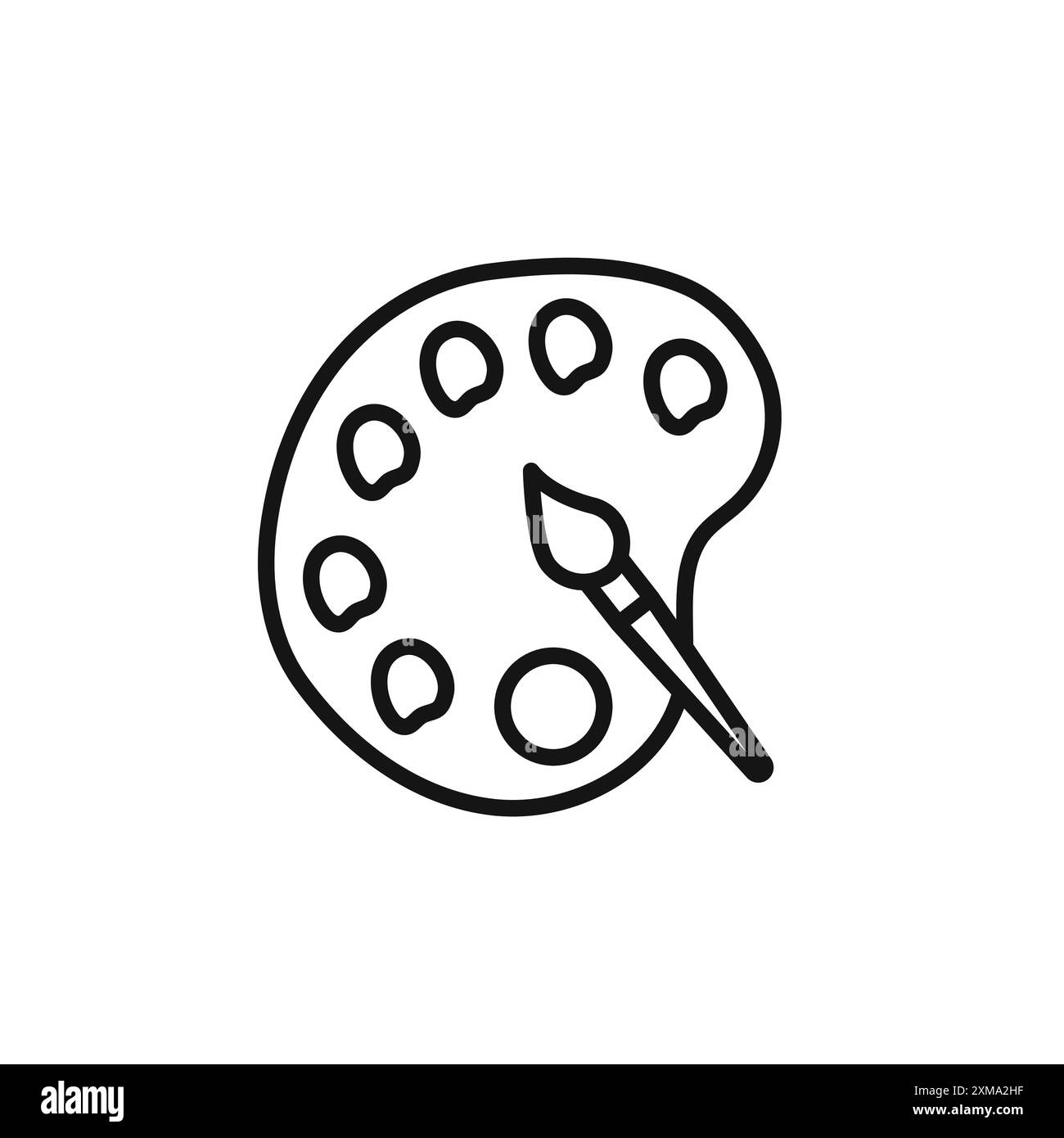 Symbol für Farbpalette Kontur Kollektion oder in Schwarzweiß Kontur festgelegt Stock Vektor