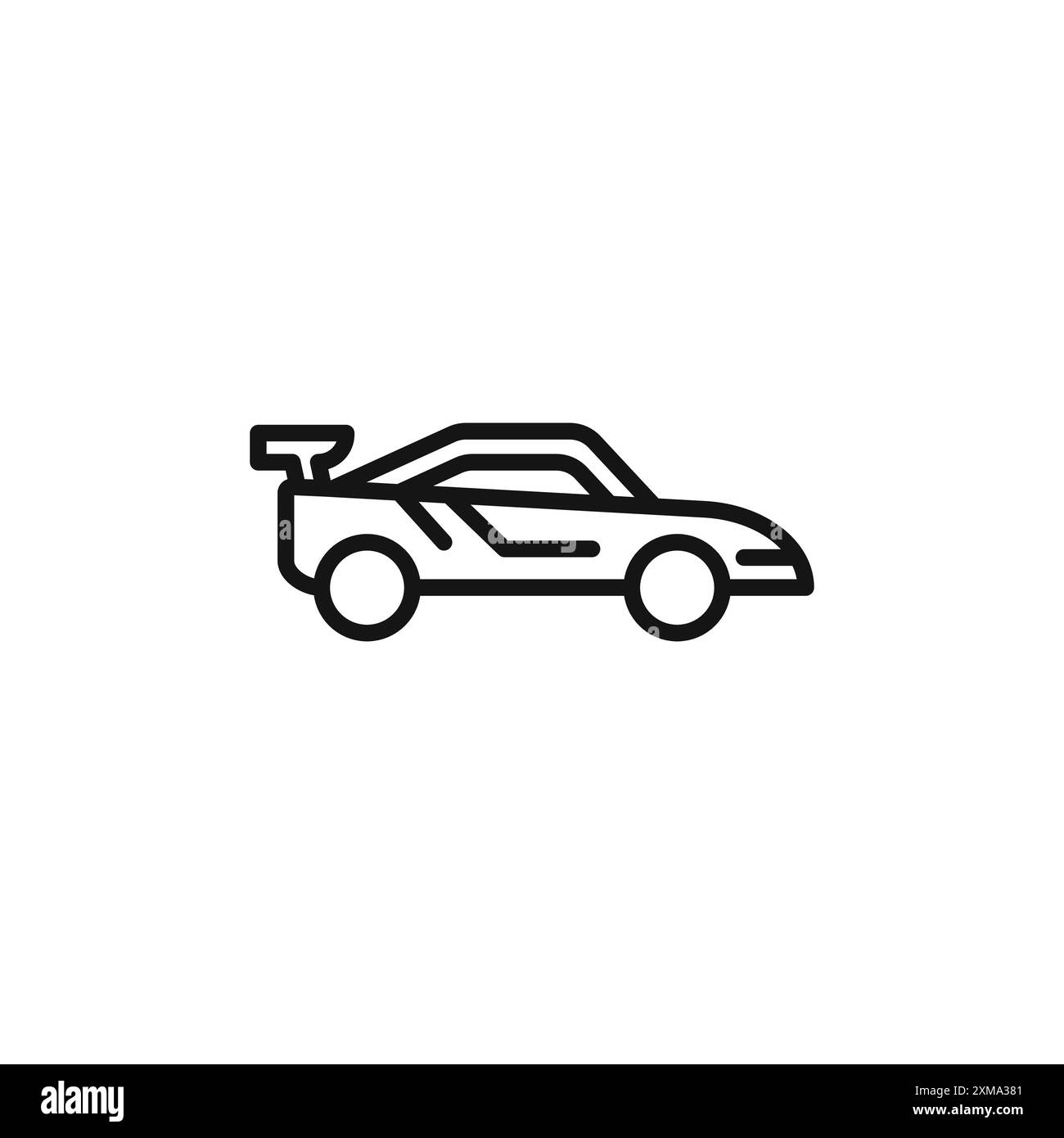 Sportwagen Icon Outline Kollektion oder Set in Schwarz-weiß-Kontur Stock Vektor