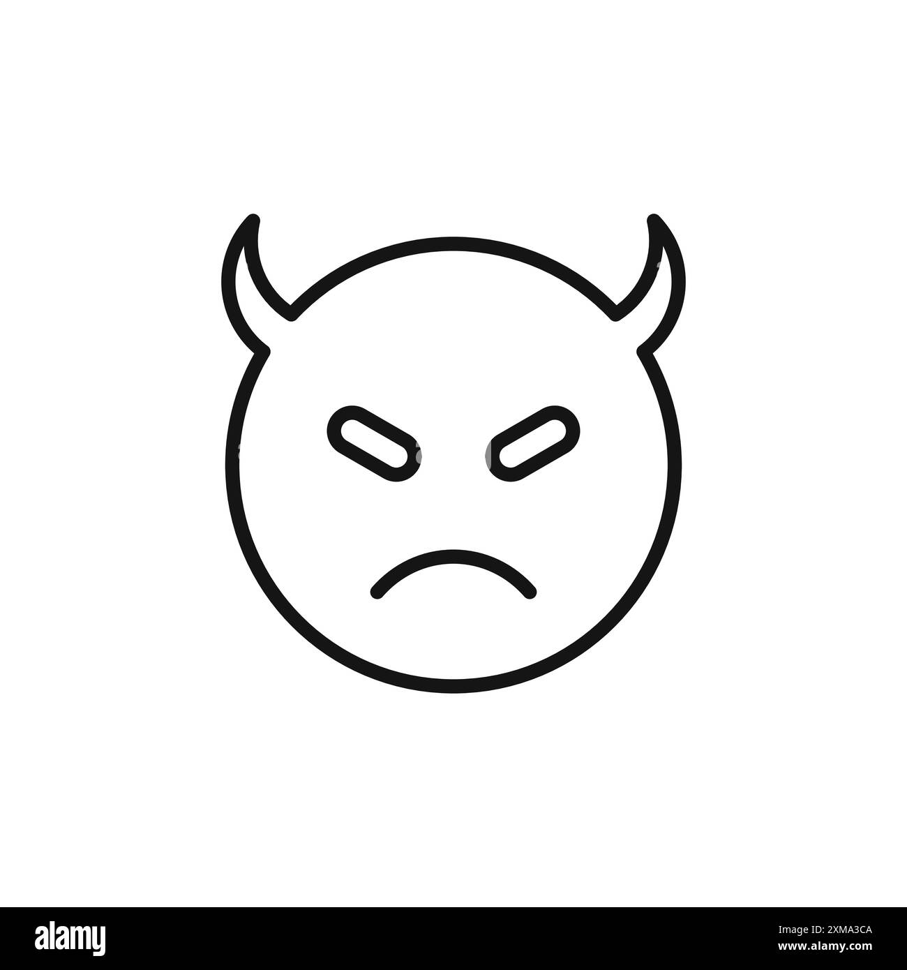 satan Evil Icon Outline Kollektion oder Set in Schwarz-weiß-Outline Stock Vektor