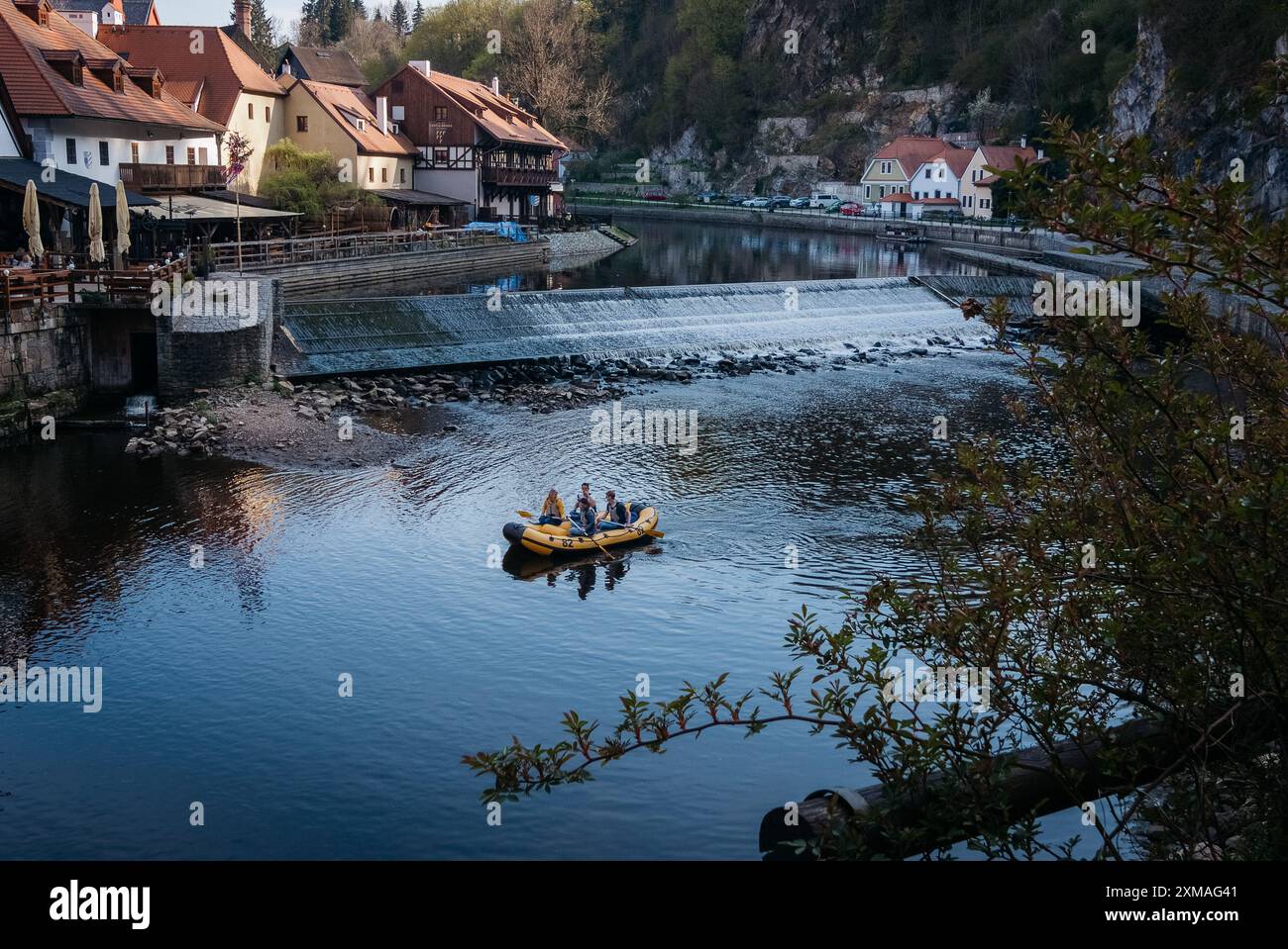 krumlov Fluss hochwertiges Foto Stockfoto