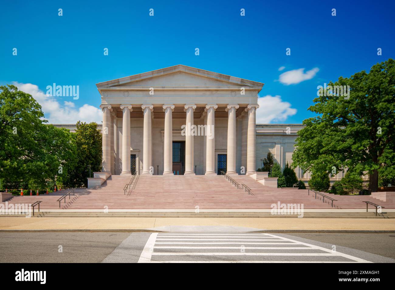 Stockfoto National Gallery of Art Washington DC. Lange Belichtung Bewegungsunschärfe Stockfoto