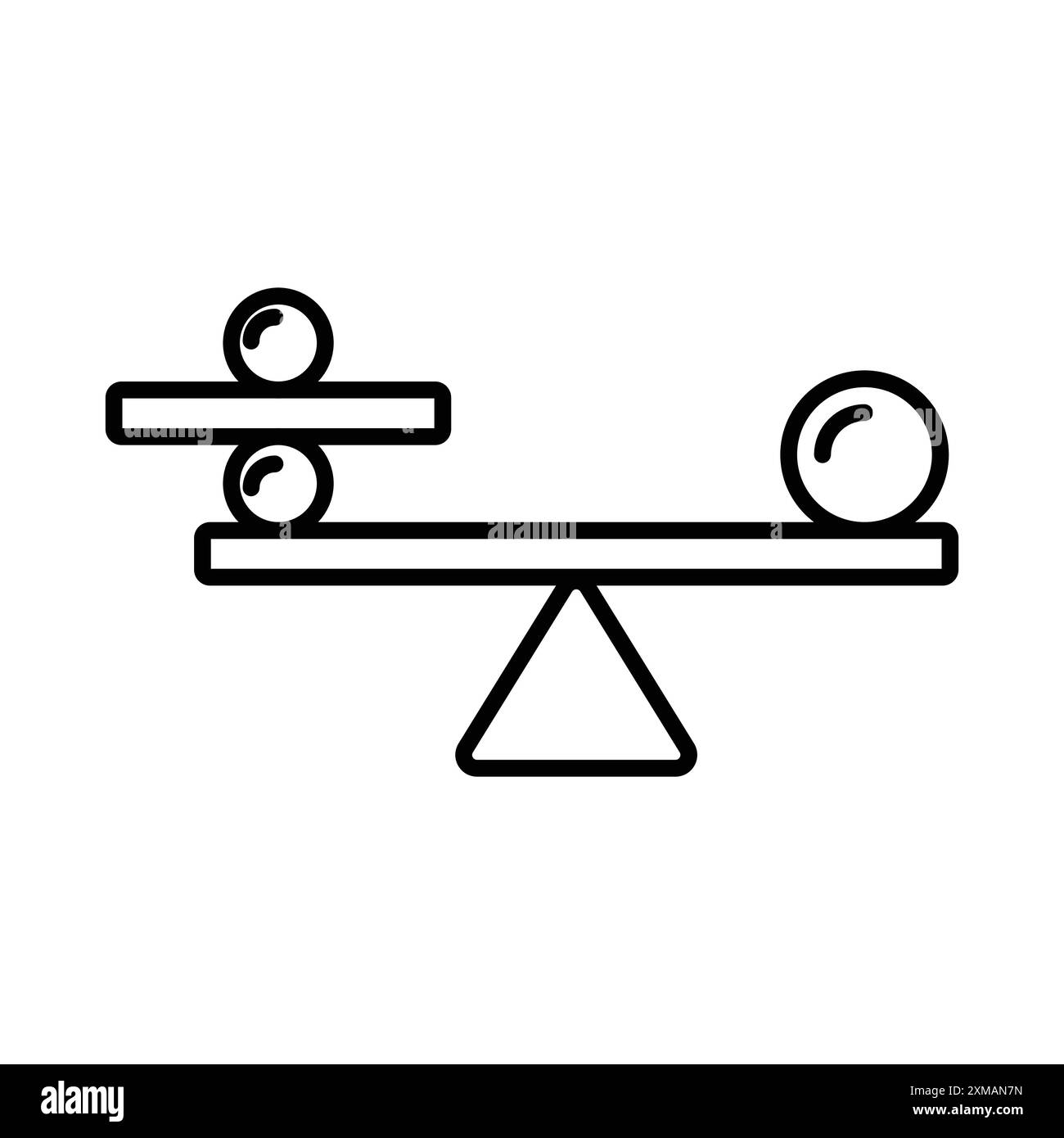 Balancing Icon Linear-Logo-Set-Kollektion in Schwarz-weiß für Web Stock Vektor