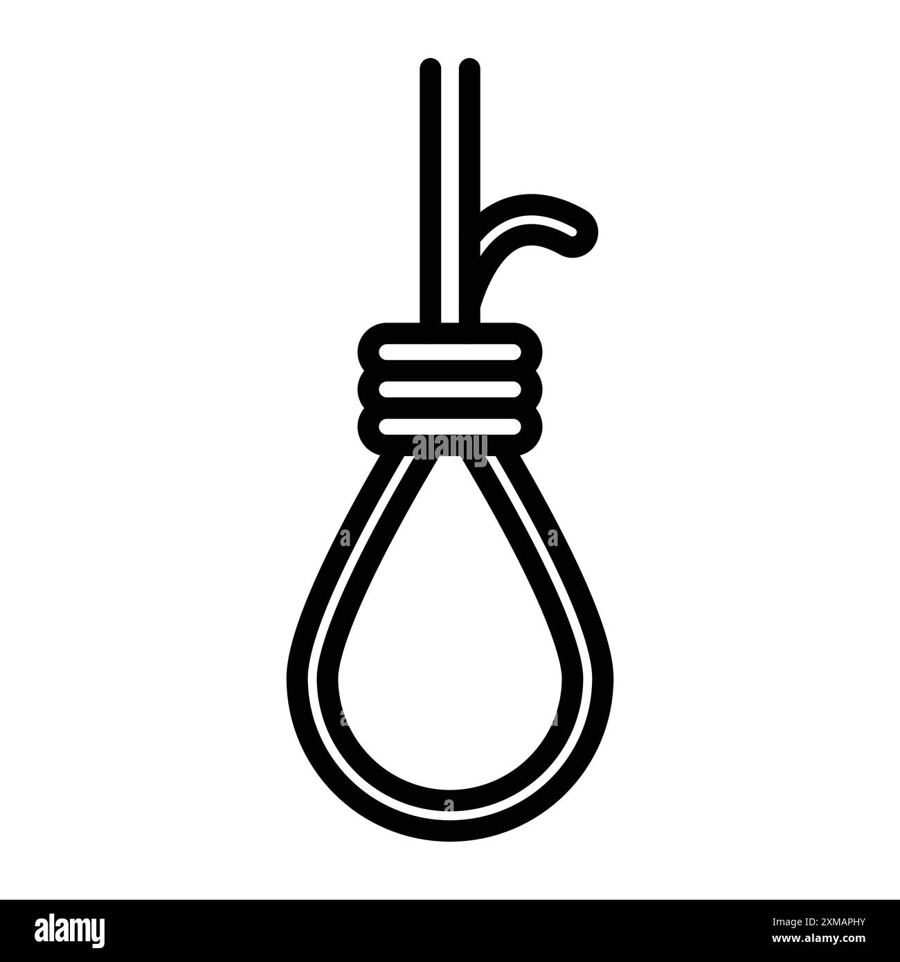 Linear-Logo-Set-Kollektion für Galgen-Icon in Schwarz-weiß für Web Stock Vektor