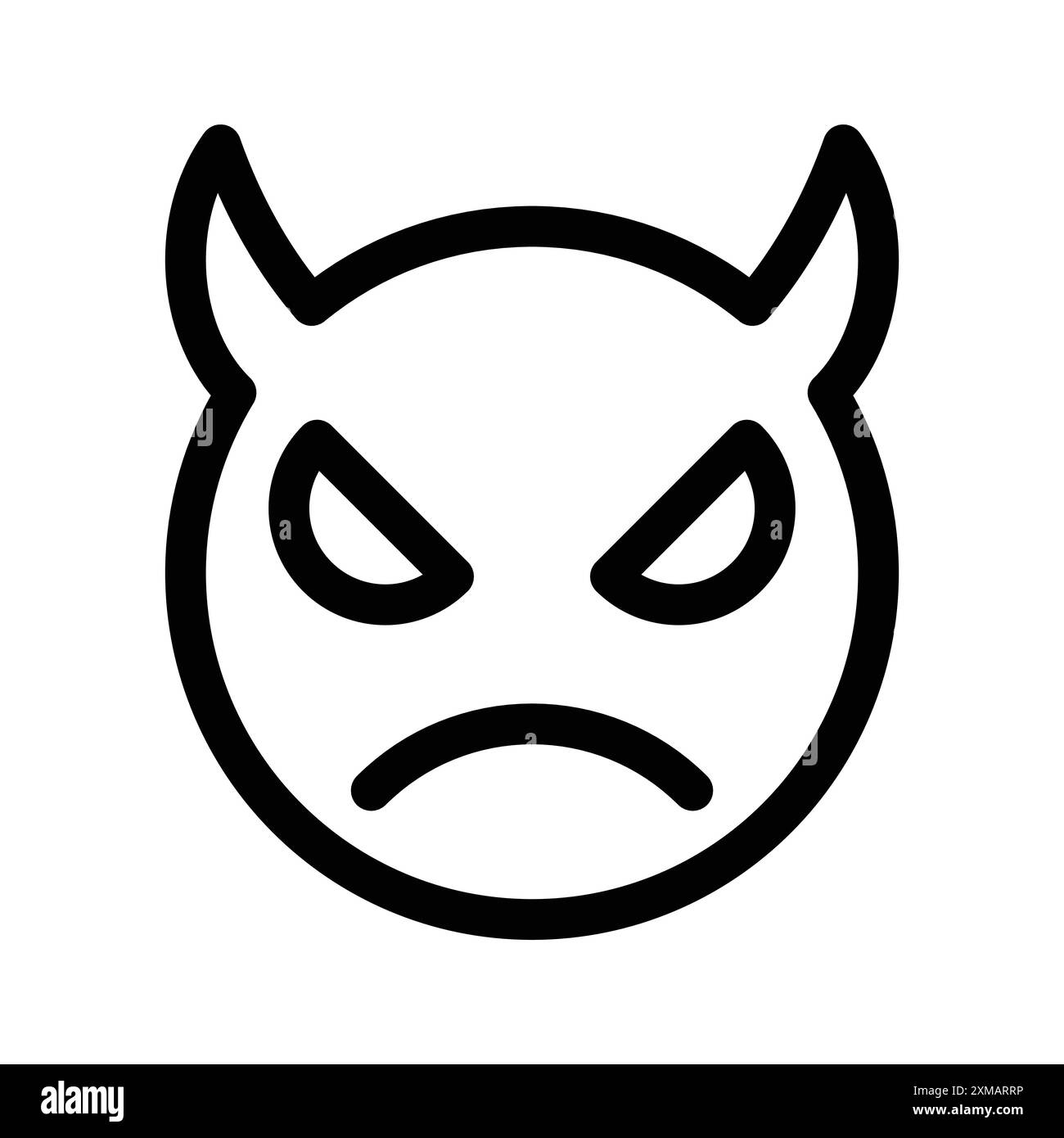 satan Evil Icon Linear Logo Set Kollektion in Schwarz-weiß für Web Stock Vektor