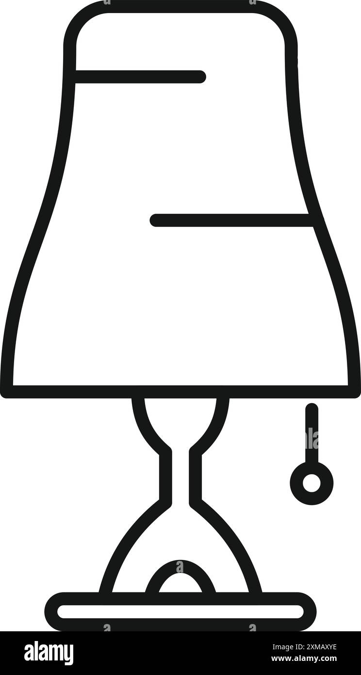 Moderne Tischleuchte steht mit ausgeschaltetem Licht Stock Vektor