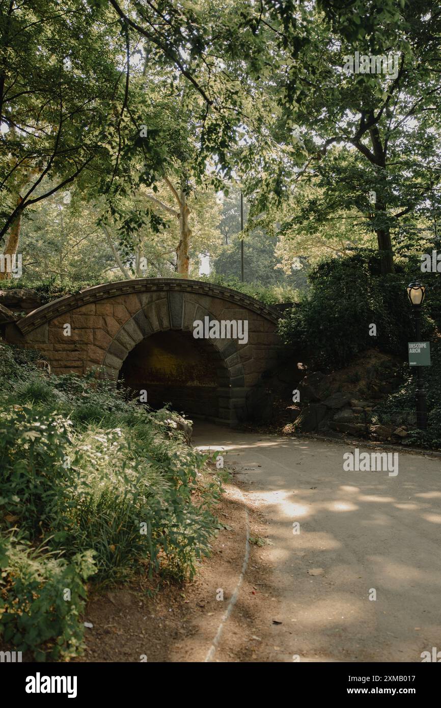 Kleine Brücke im Central Park, New York Stockfoto