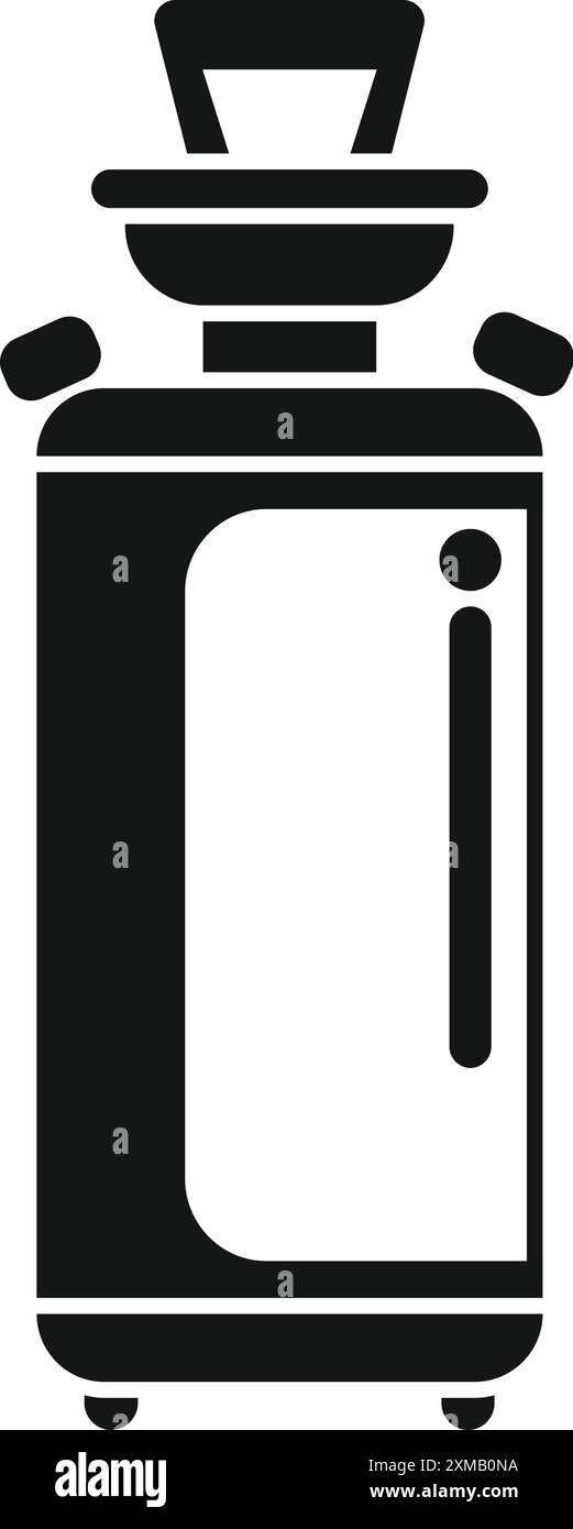 Eleganter Wasserkühlerspender, der erfrischende Feuchtigkeit in einem modernen Büro bietet Stock Vektor