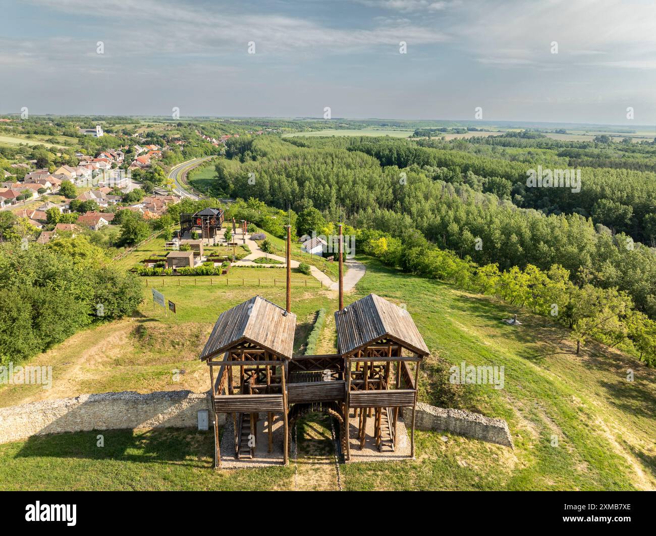 Lussonium Romkert ist ein historischer Gedenkort aus der römerzeit im Dorf Dunakomlod in Ungarn. Stockfoto