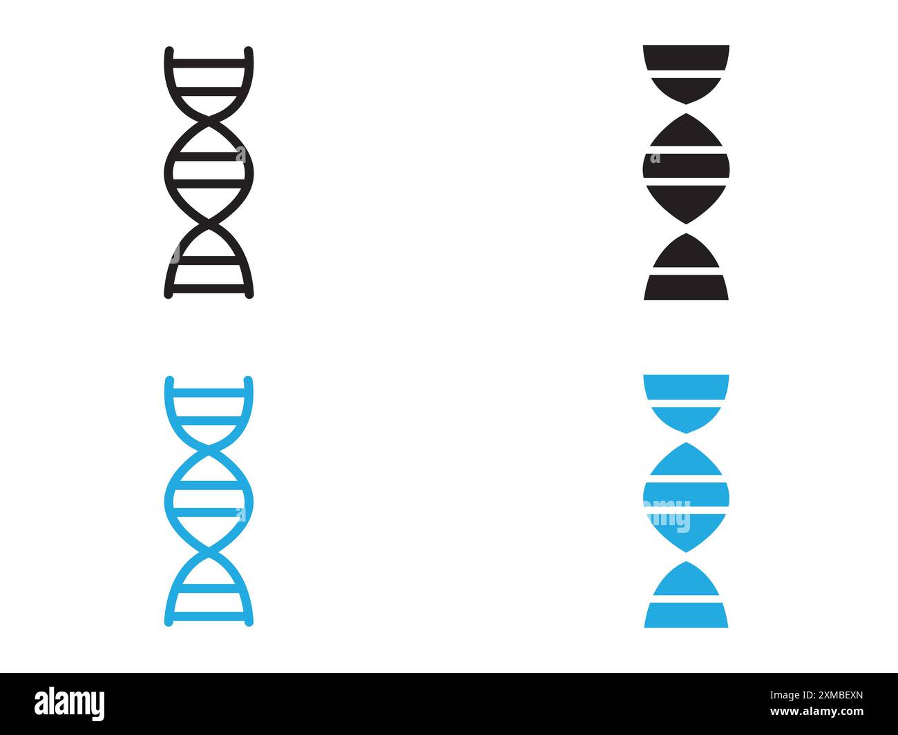 DNA-Symbol Vektorlinie Logo-Zeichen oder Symbol Set Kollektion Outline Style Stock Vektor DNA-Symbol Vektorlinie Logo-Zeichen oder Symbol Set Kollektion Outline Style Stock Vektor