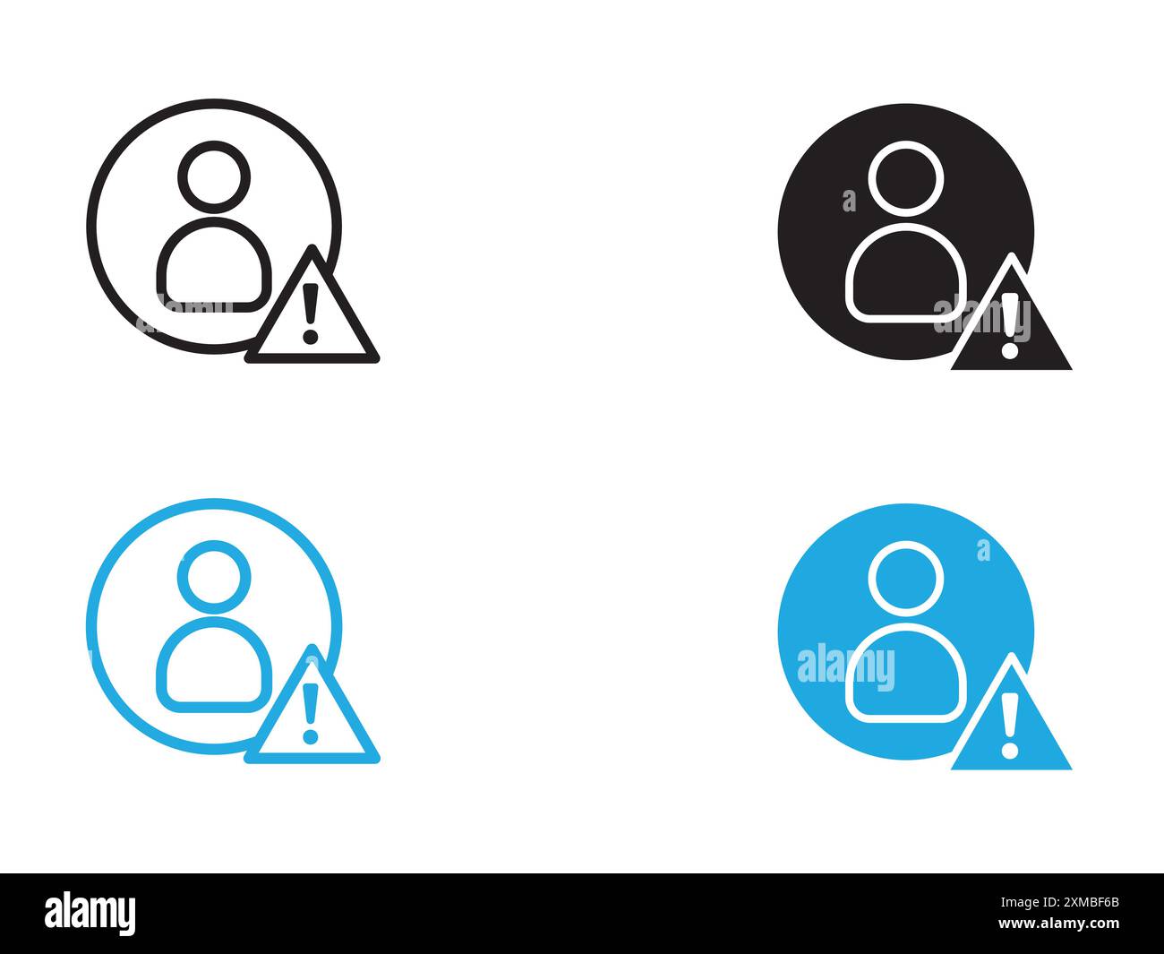 Falscher Kontonymbol Vektorlinie Logomarke oder Konturstil der Kontur des Symbolsatzes Stock Vektor