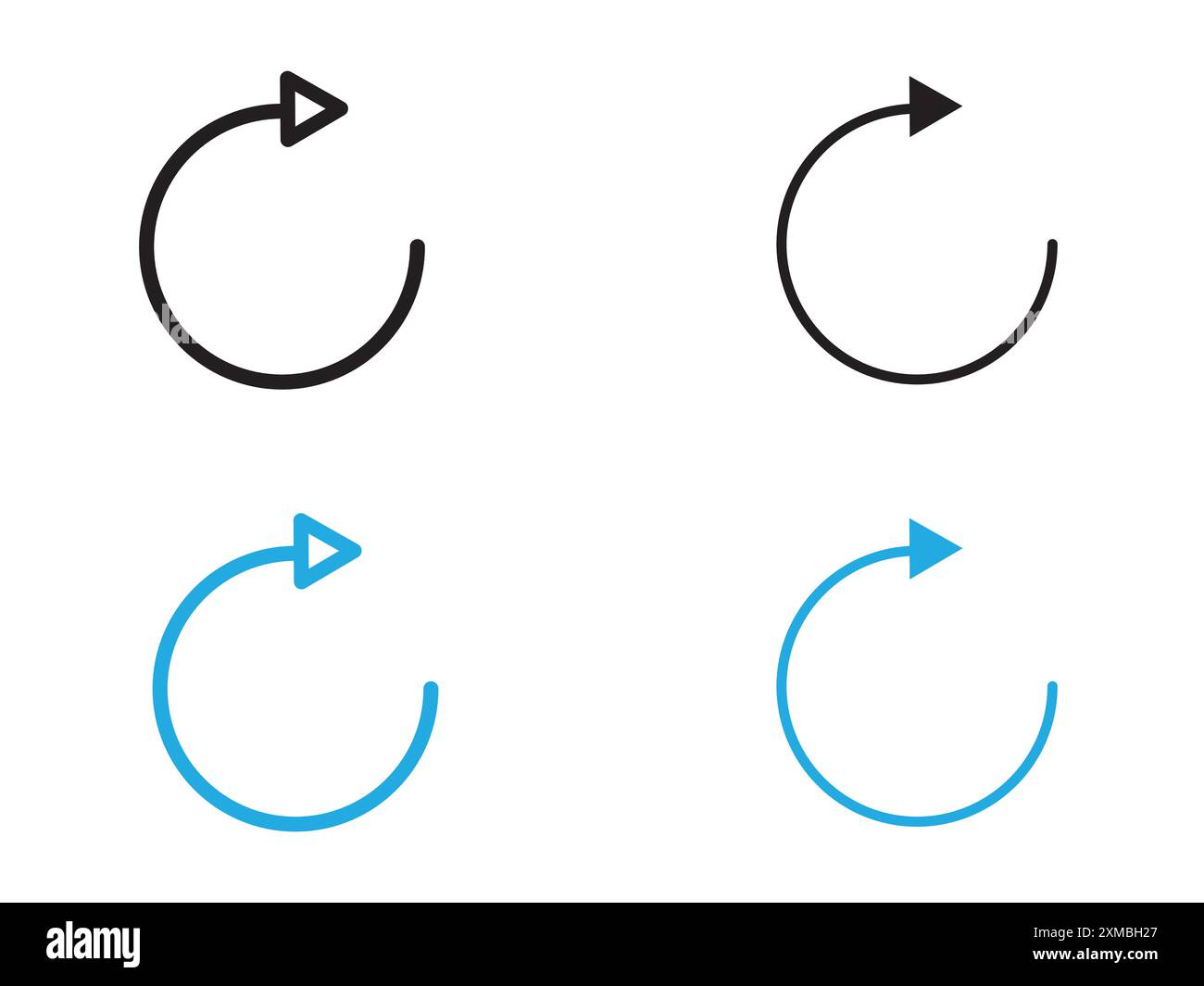 Aktualisieren Sie den Konturstil der Icon Vektorlinie Logo-Marke oder Symbolset Collection Stock Vektor