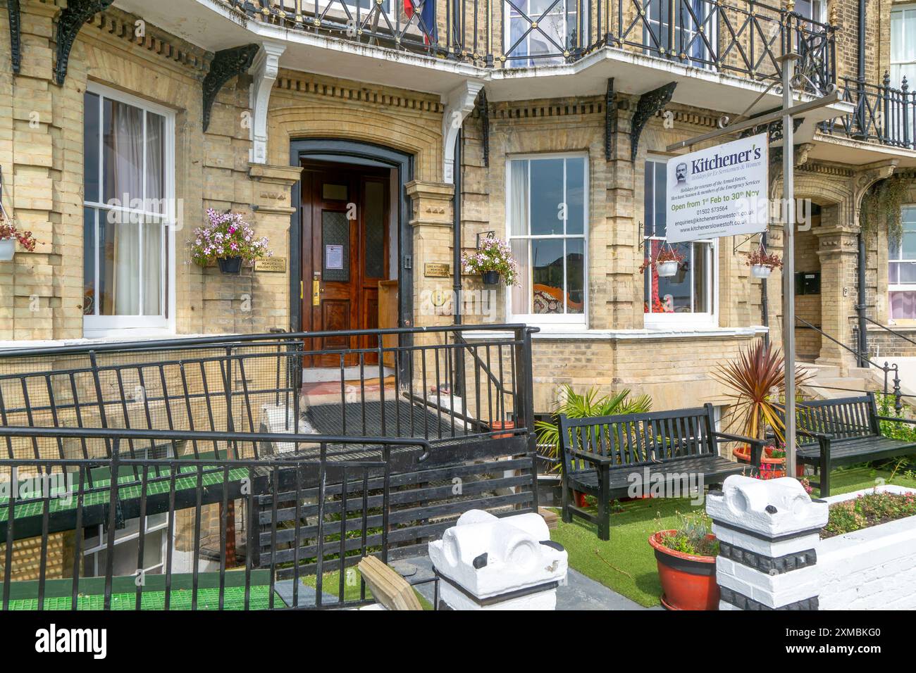 Lord Kitchener Memorial Holiday Centre Gästehaus, Lowestoft, Suffolk, England, Großbritannien Stockfoto