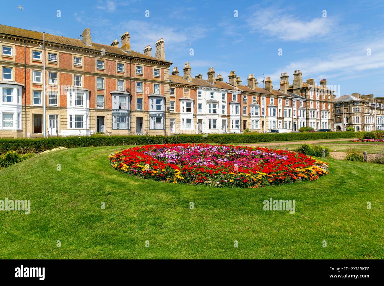 Historische Gebäude, Wellington Esplanade, Lowestoft, Suffolk, England, Großbritannien baute 1853 den Architekten J L Clemence für Sir Samuel Morton Peto Stockfoto