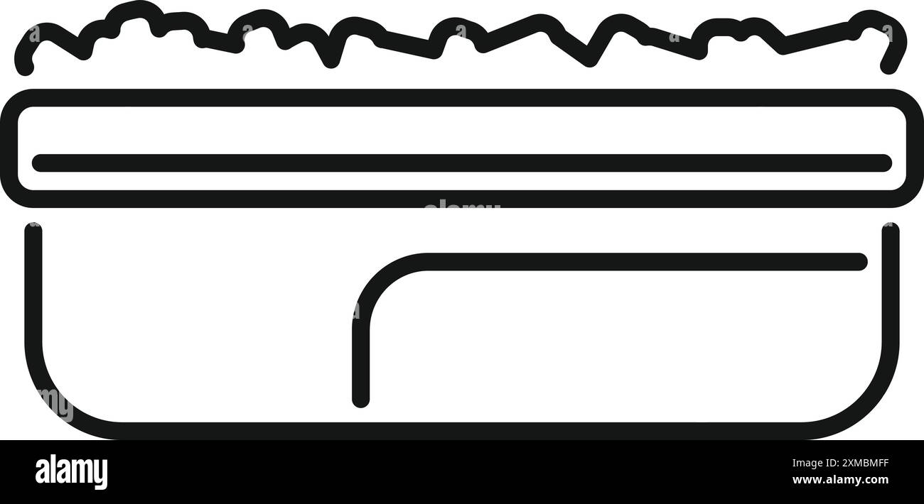 Symbol einer Lunchbox, ideal für gesunde Snacks oder Mahlzeiten Stock Vektor