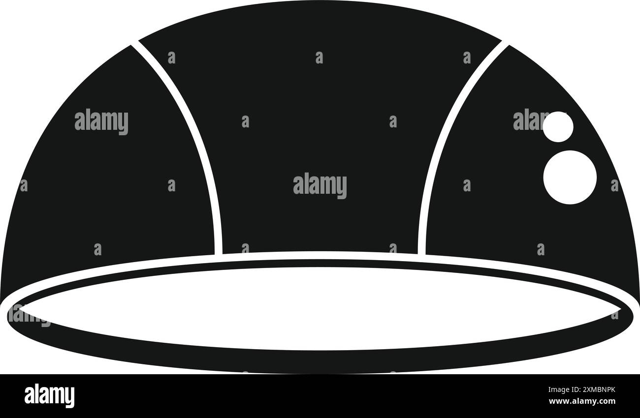 Einfaches Symbol mit einer Badekappe, ein unverzichtbares Kleidungsstück für jeden Schwimmer, der seine Leistung im Pool verbessern möchte Stock Vektor