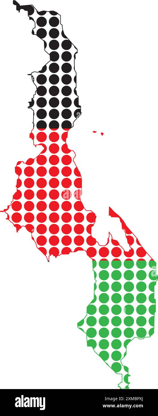 Malawi Karte Symbol Element Design Stock Vektor